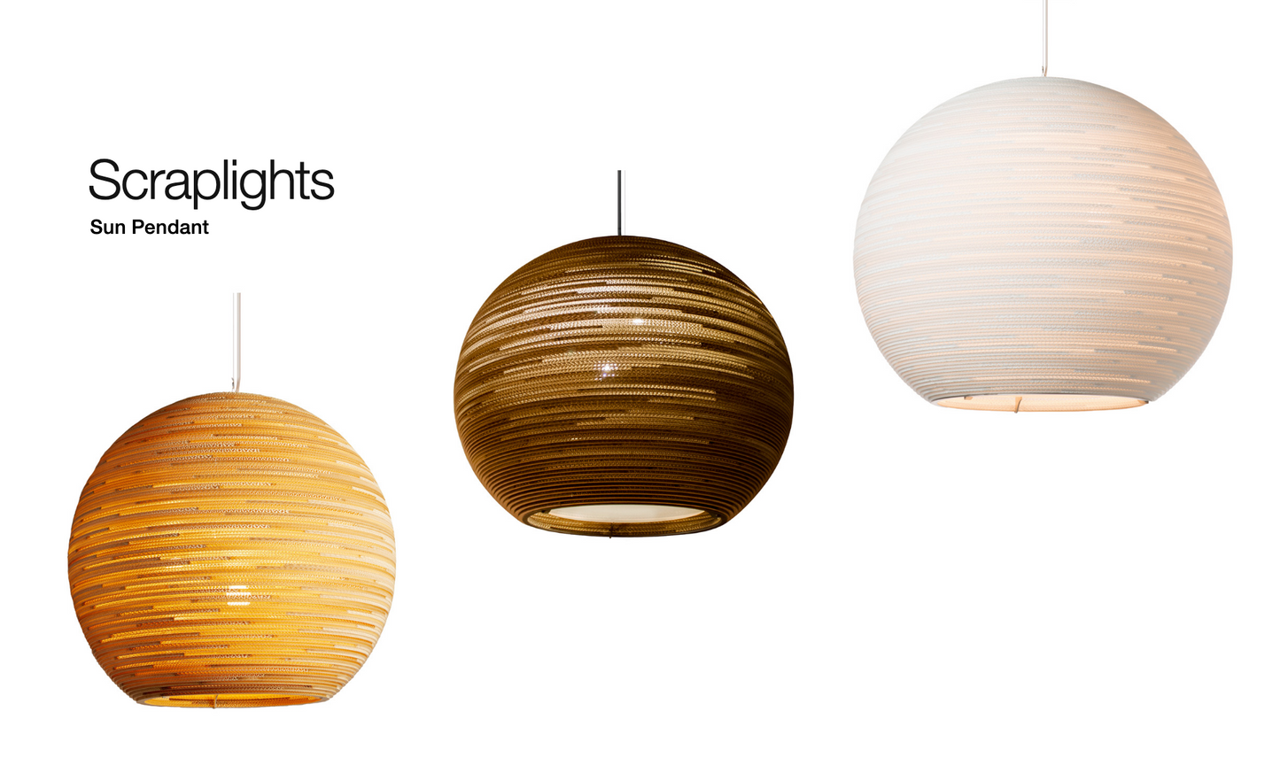 Sun Recycled Cardboard Pendant Light By Graypants