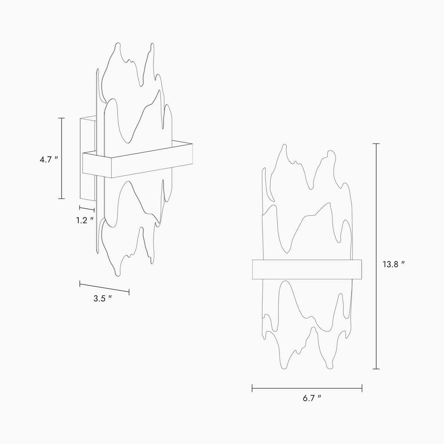 Modern Gold LED Wall Sconce Living Room - LNC Home
