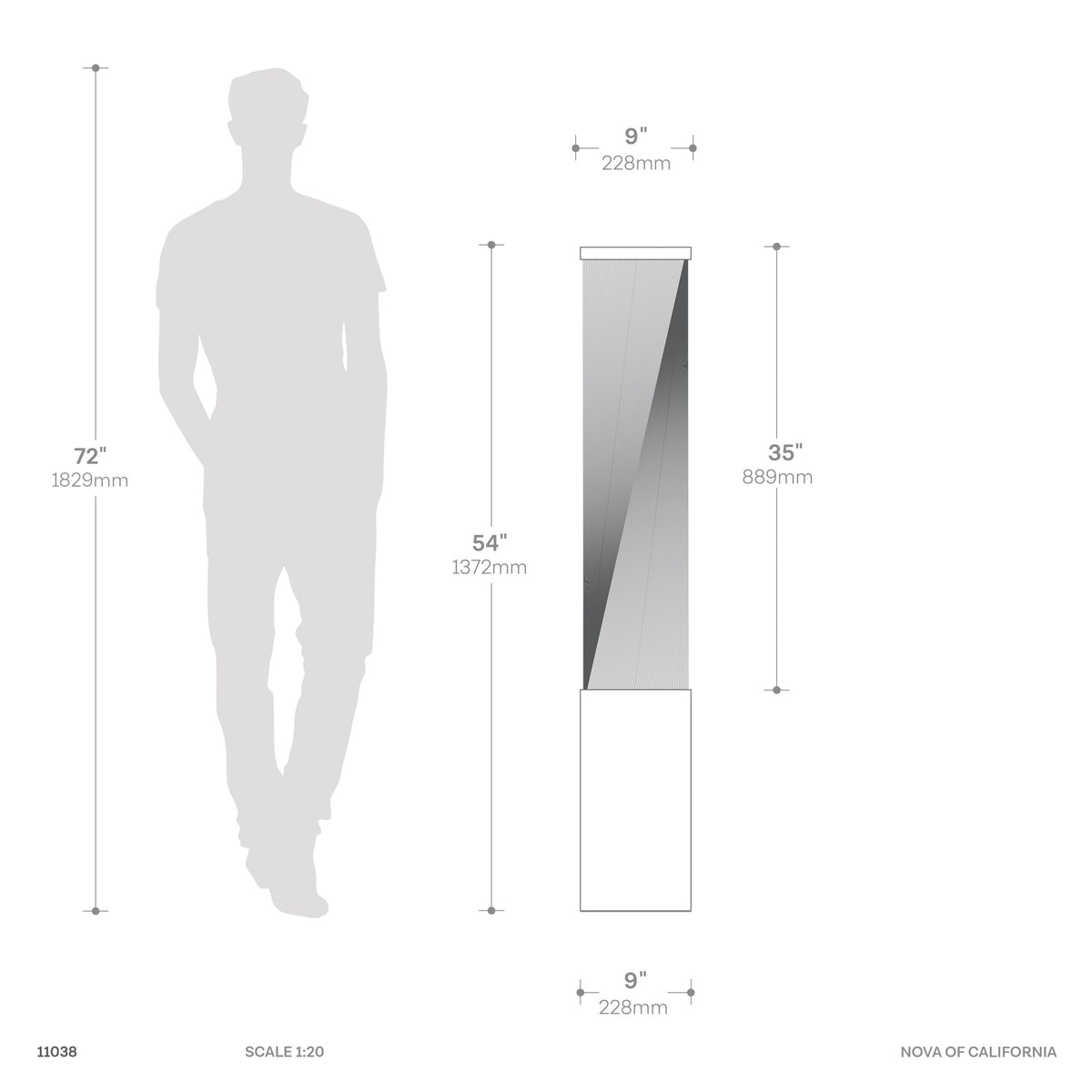 Torque Accent Floor Lamp 54"H by Nova of California – view 13