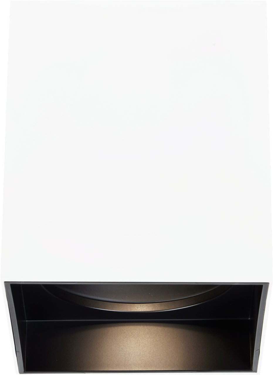 Exo 6 LED Flush Mount in Matte White/Black, product photo