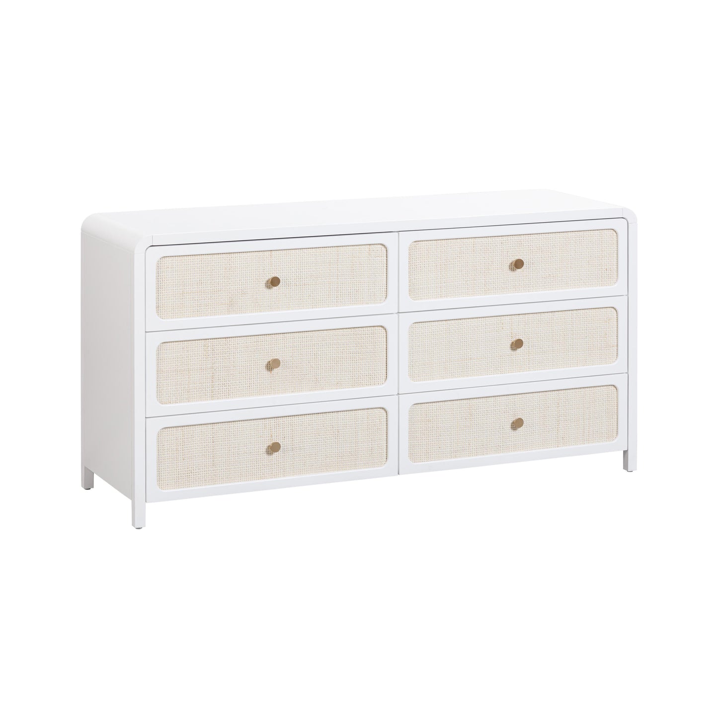 Patty 62 Rattan 6 Drawer Dresser by TOV B69361