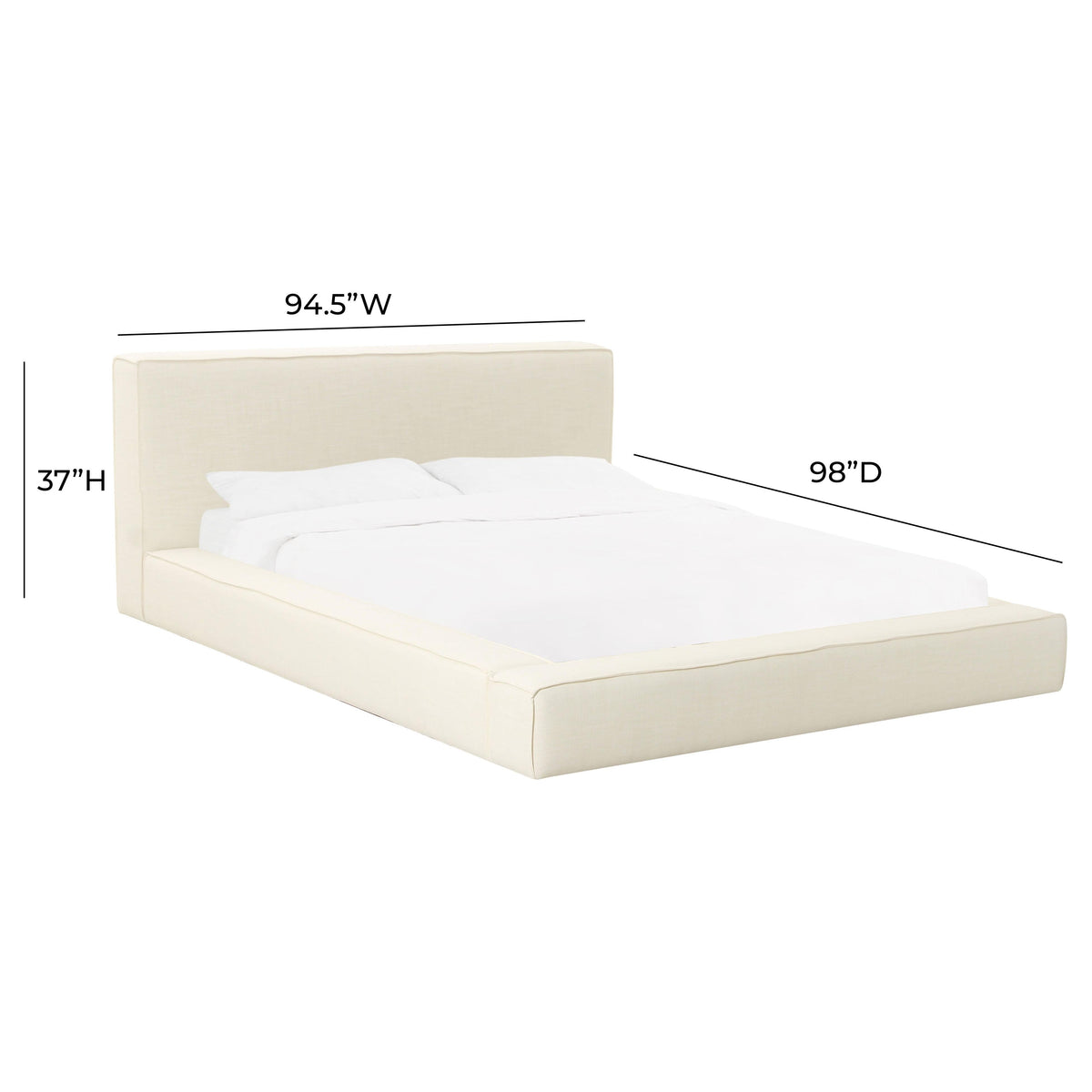 Olafur Cream Linen King Bed by TOV Furniture – photo 7 of 7