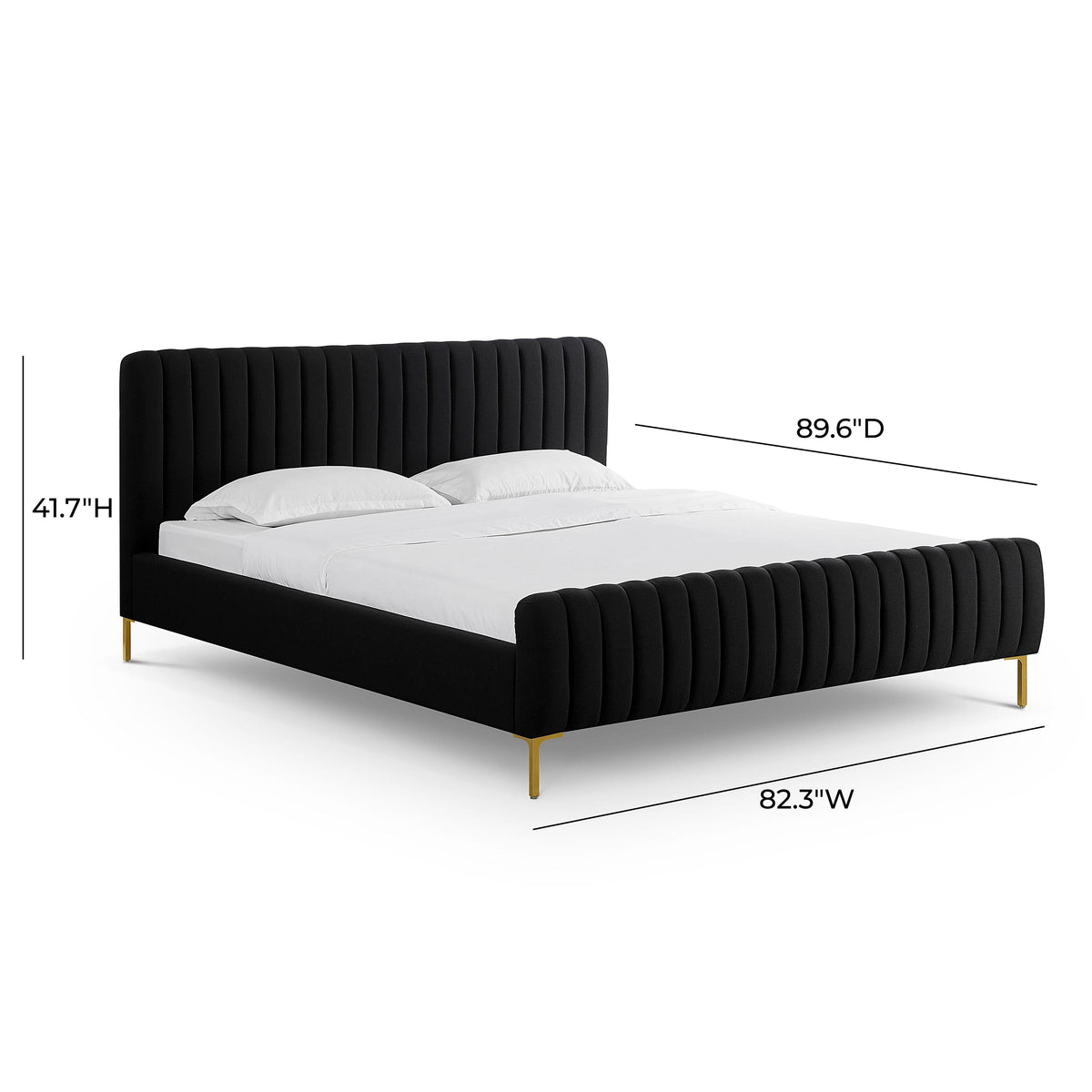 Angela Black Upcycled Performance Linen King Bed by TOV Furniture – photo 10 of 10