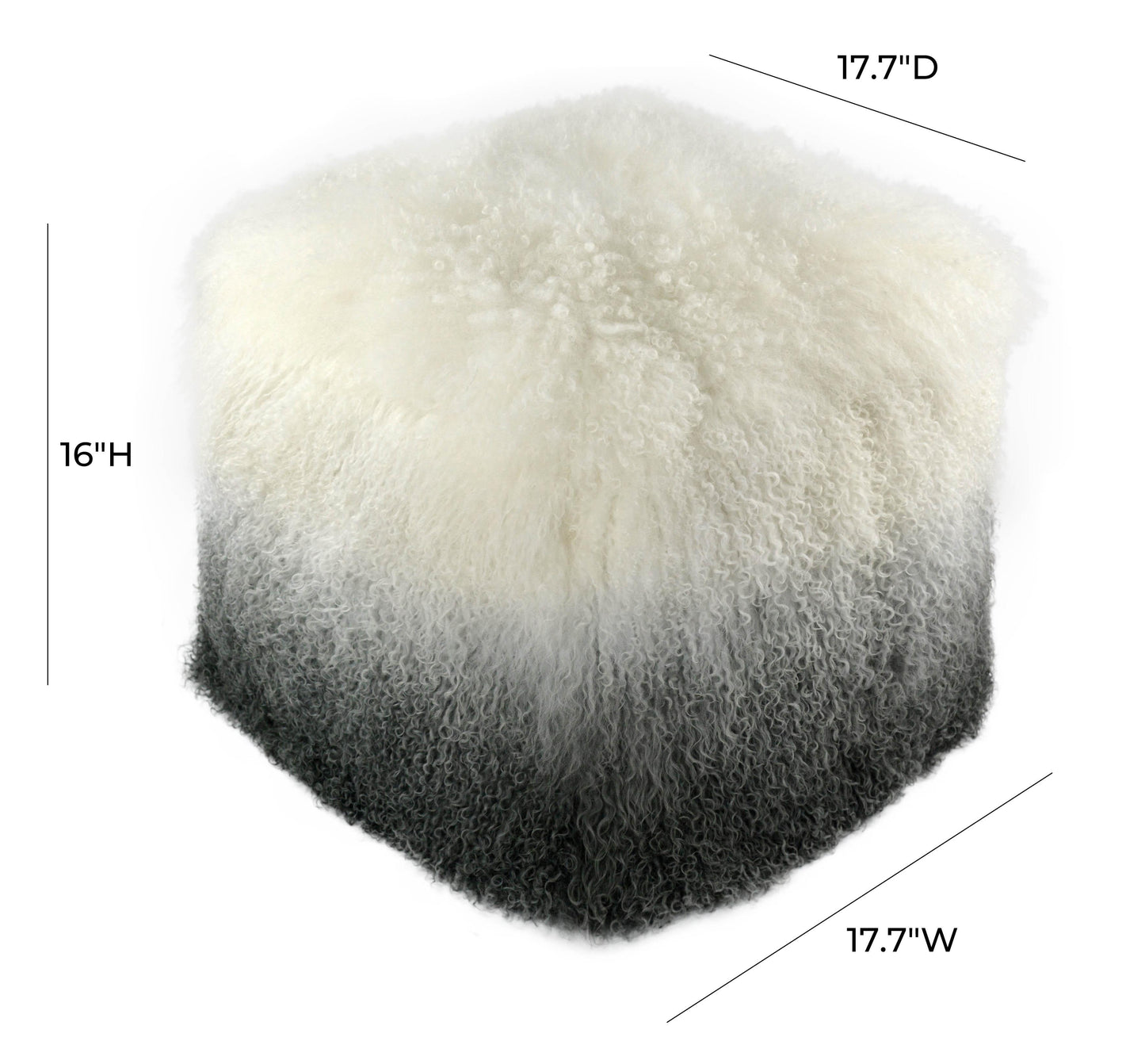 Tibetan Sheep Pouf by TOV C5709