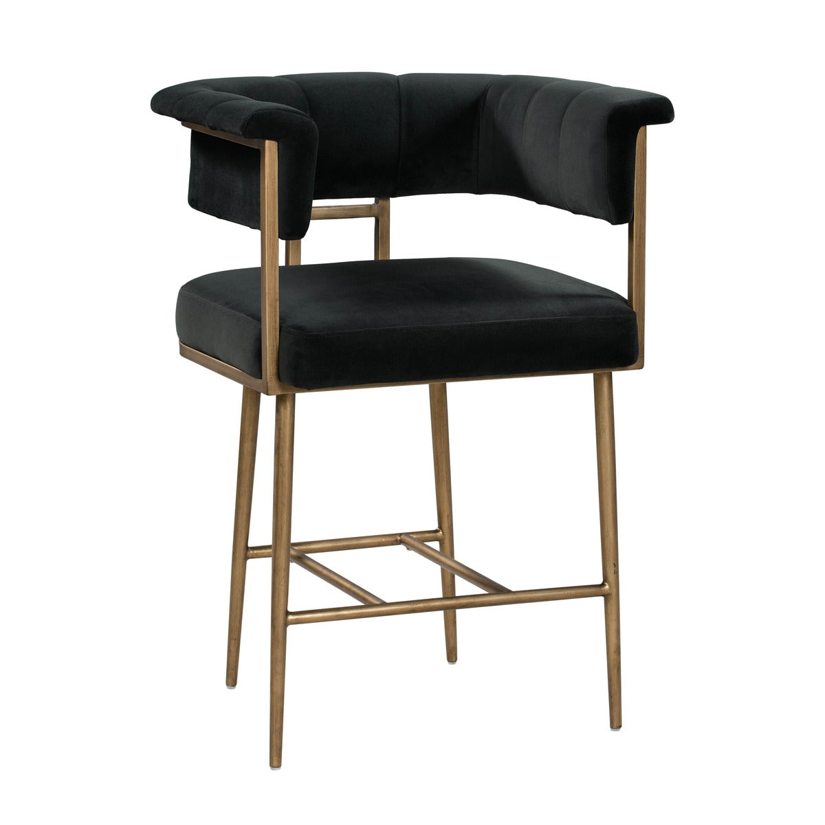 Astrid Velvet Stool by TOV D44027