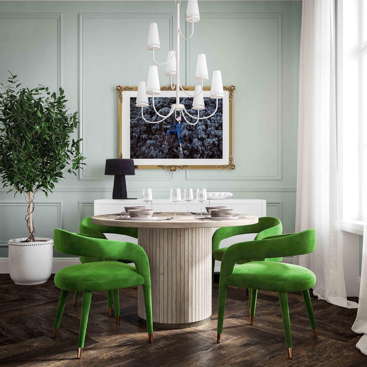 Lucia Green Performance Velvet Dining Chair by TOV Furniture – photo 7 of 7