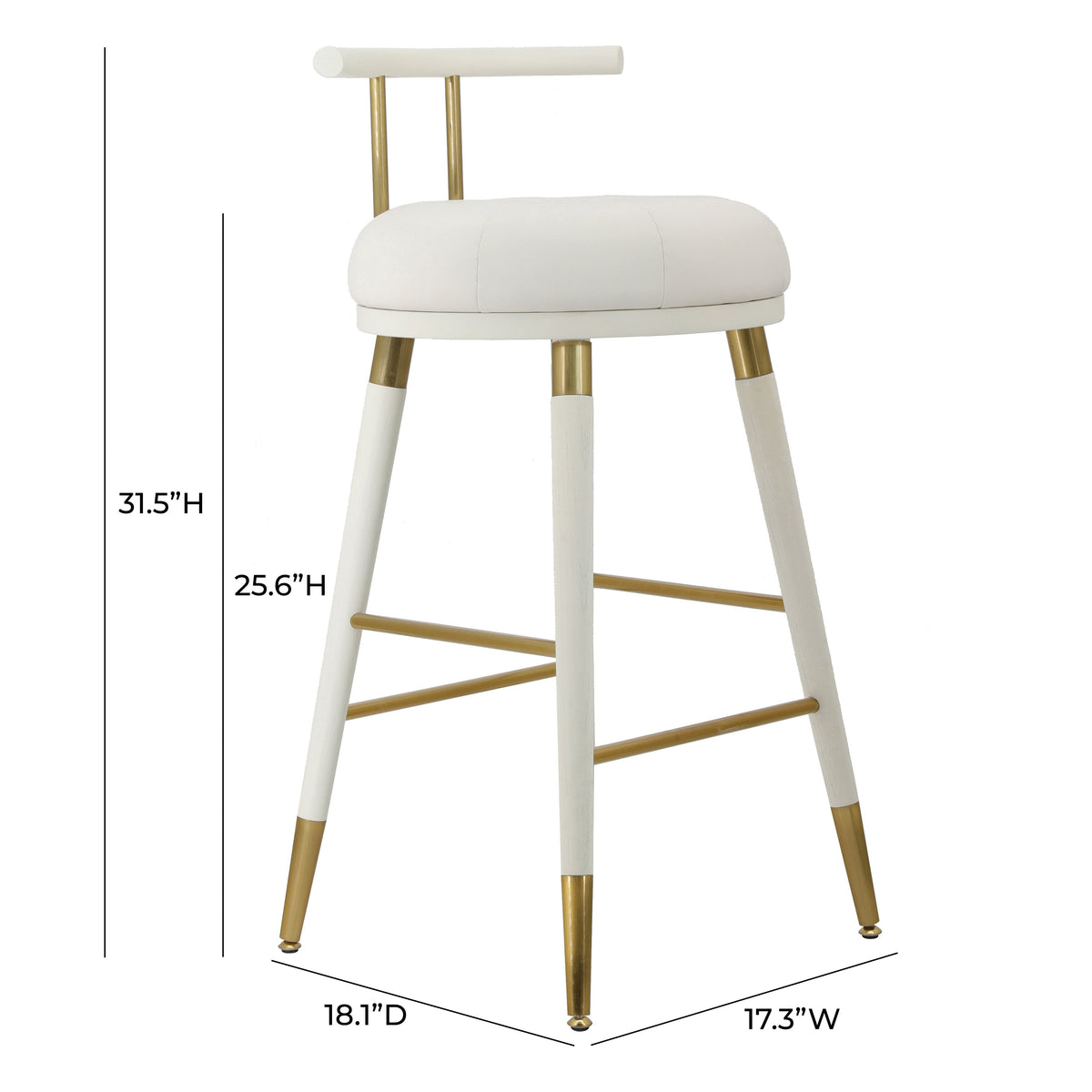 Juniper Performance Vegan Leather Stool in Counter Height by TOV Furniture – photo 6 of 6