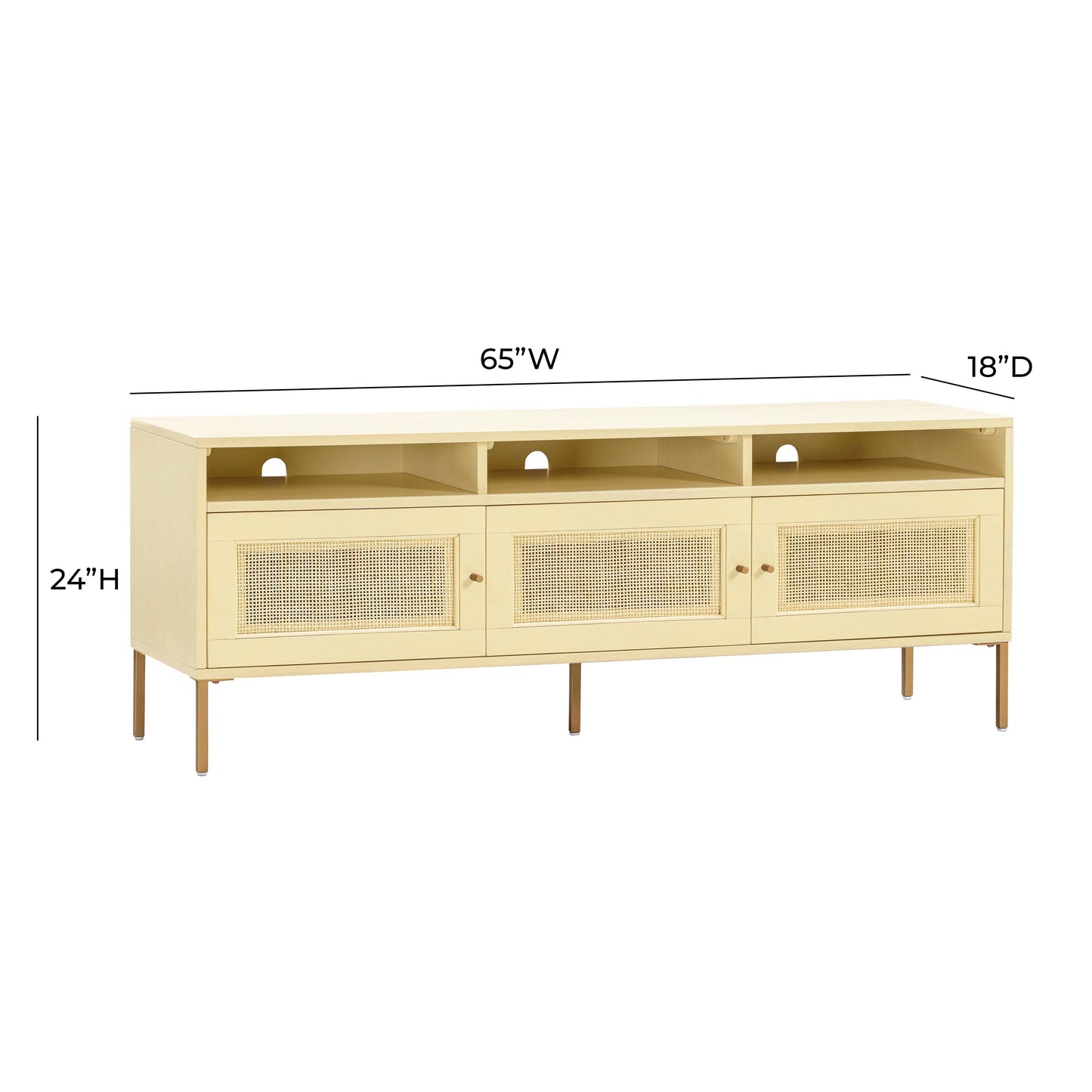 Sierra 65 Cane Media Console by TOV E44155