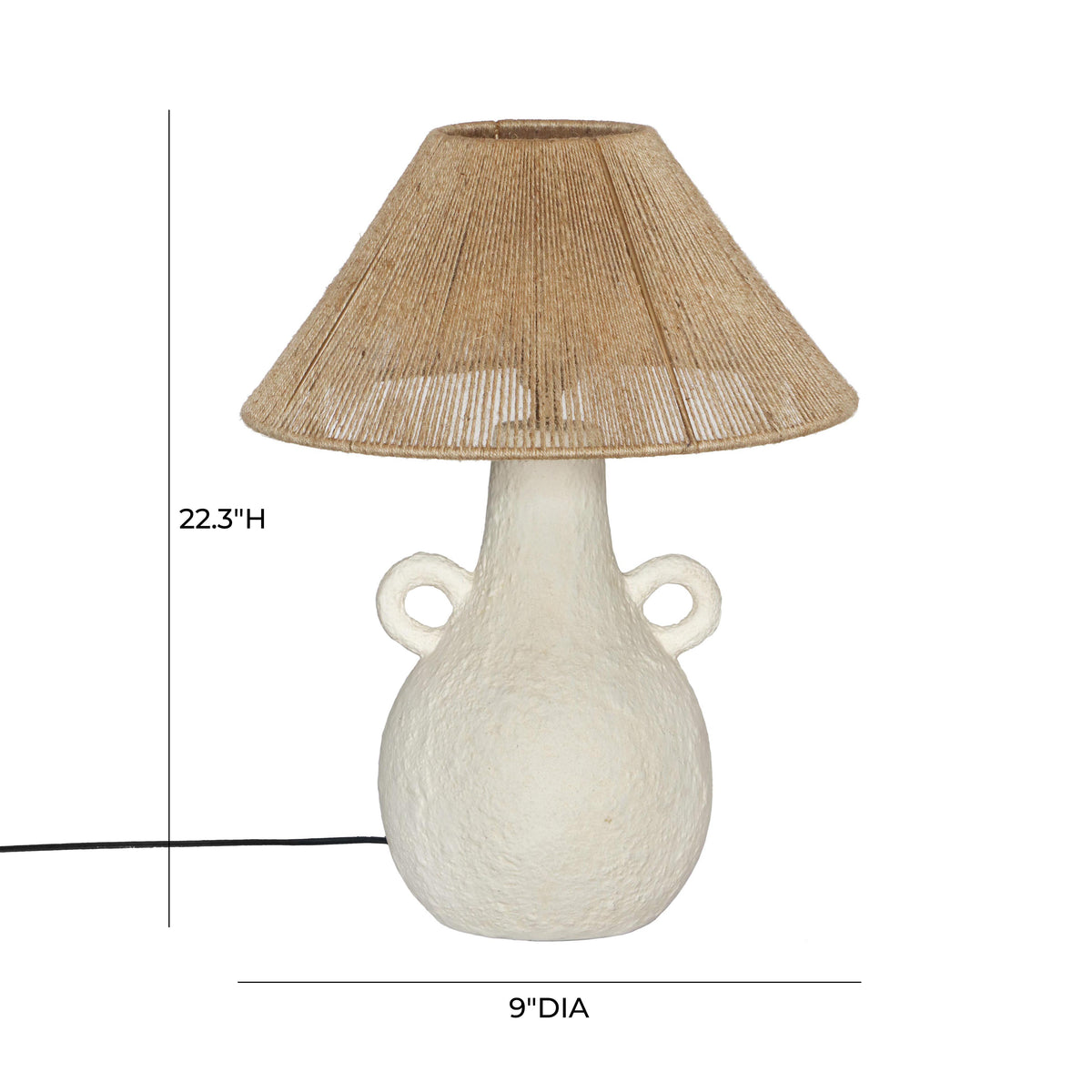 Lalit Natural & White Ceramic Table Lamp by TOV Furniture – photo 6 of 6