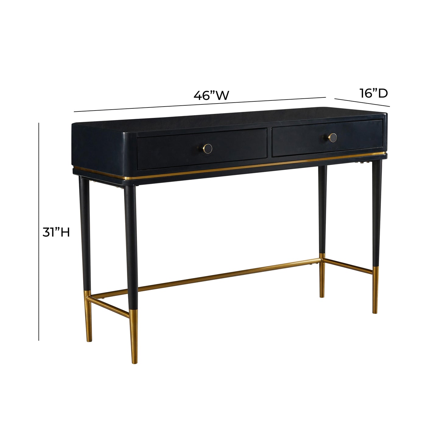 Mariah 46 2 Drawer Desk by TOV H68716
