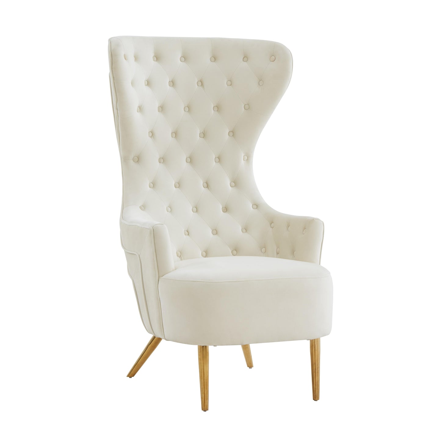 Jezebel Velvet Wingback Chair by TOV Ihs68207