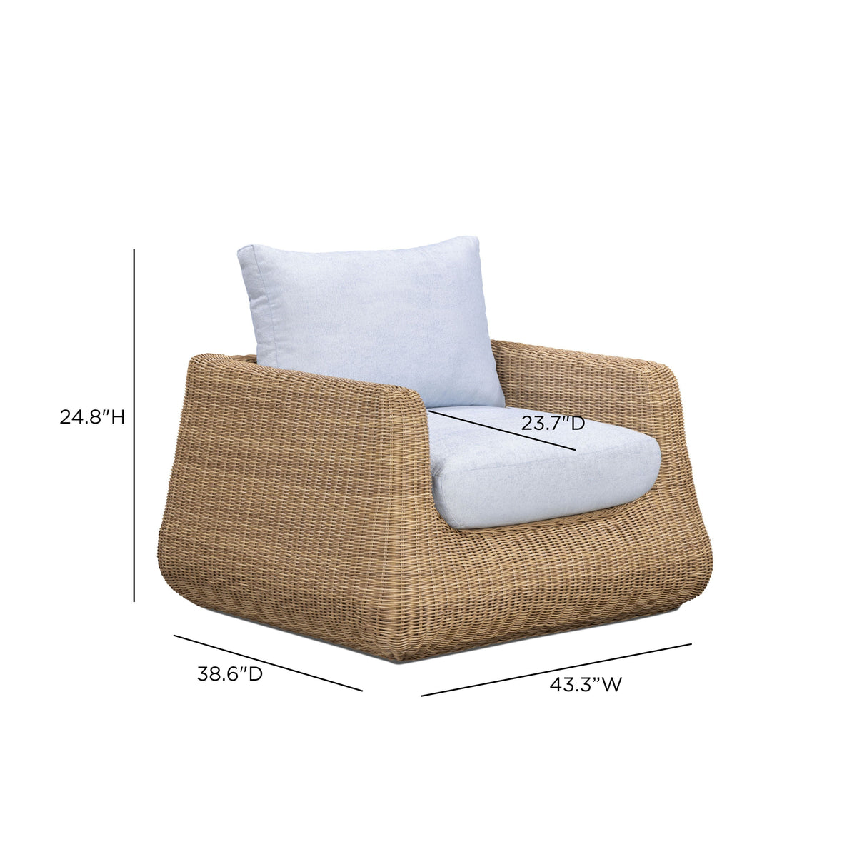 Dana Light Blue Outdoor Accent Chair by TOV Furniture – photo 8 of 8