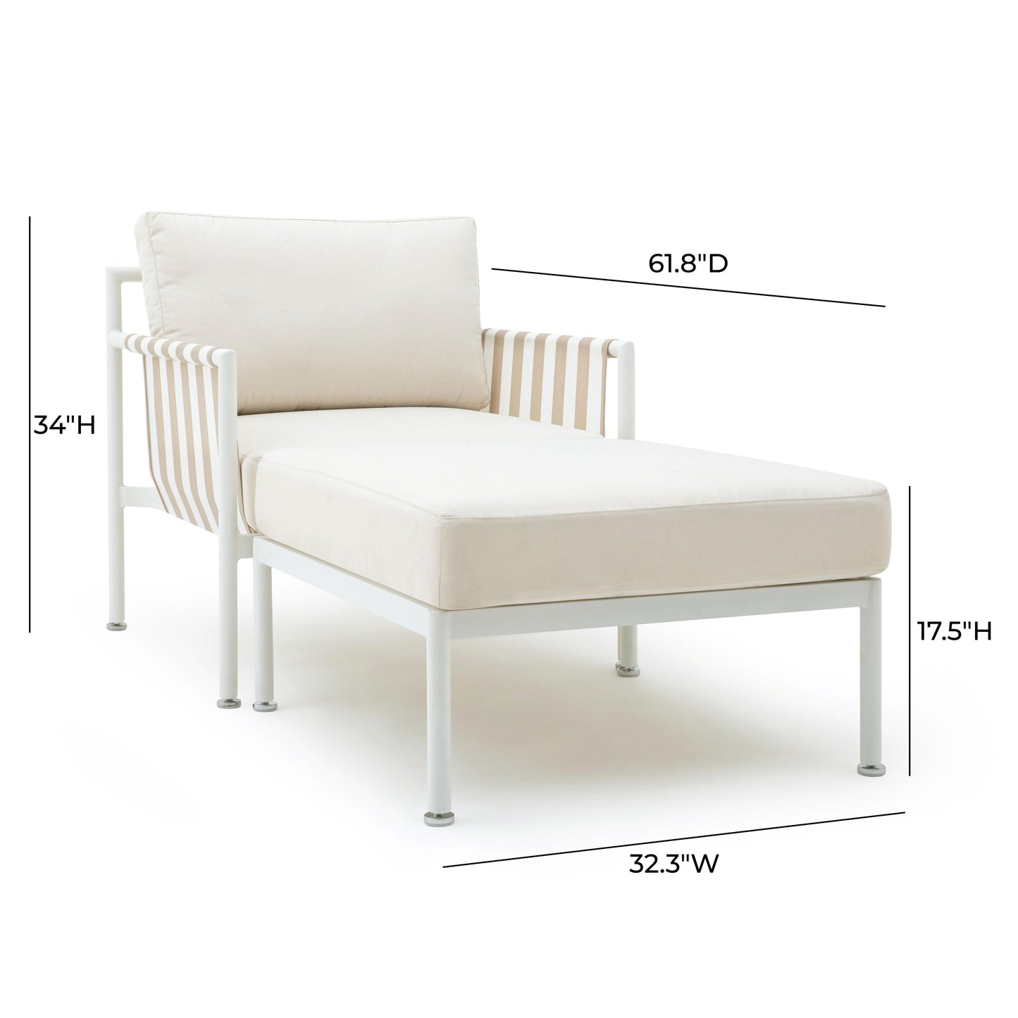 Dunes Cream Outdoor Lounge Set Cream by Tov Furniture