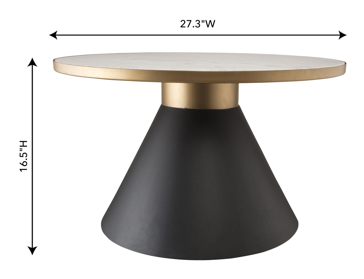 Richard 27" Marble Round Coffee Table by TOV Furniture – photo 4 of 5