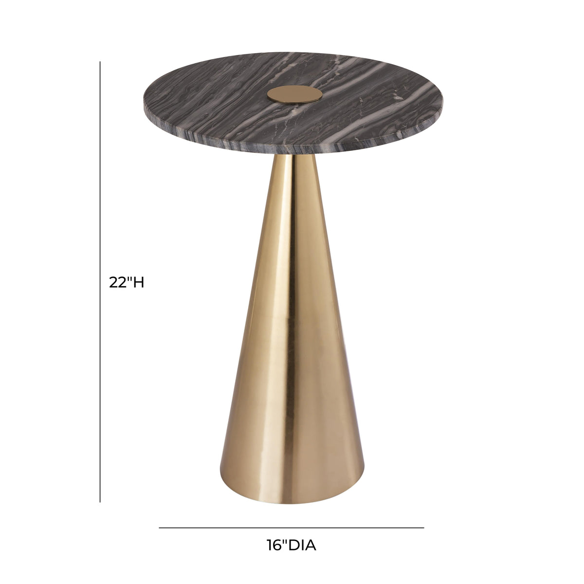 Addyson Marble Side Table by TOV Furniture – photo 6 of 6