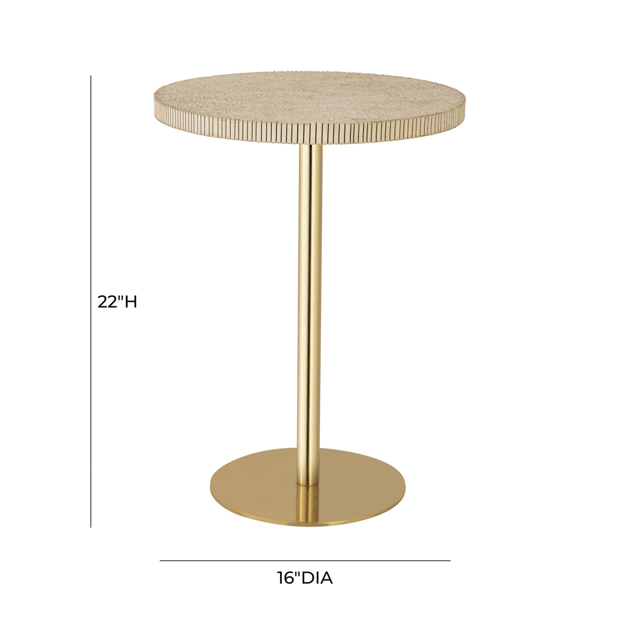 Fiona Gold Stone Side Table by TOV Furniture – photo 6 of 6