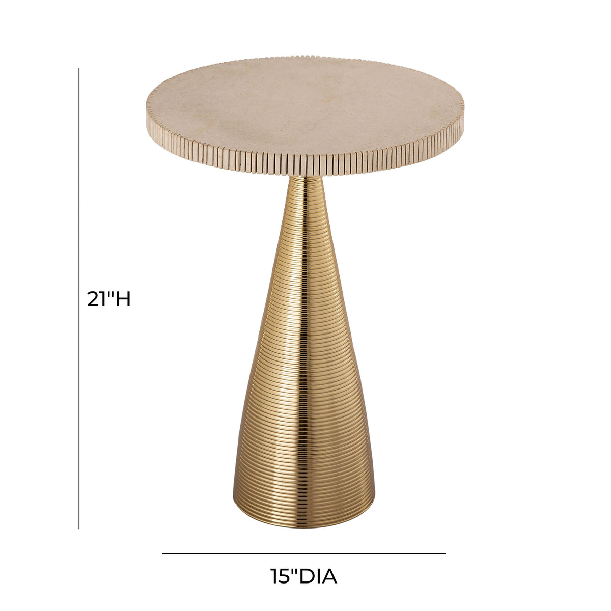 Celeste Ribbed Side Table by TOV Furniture – photo 8 of 8