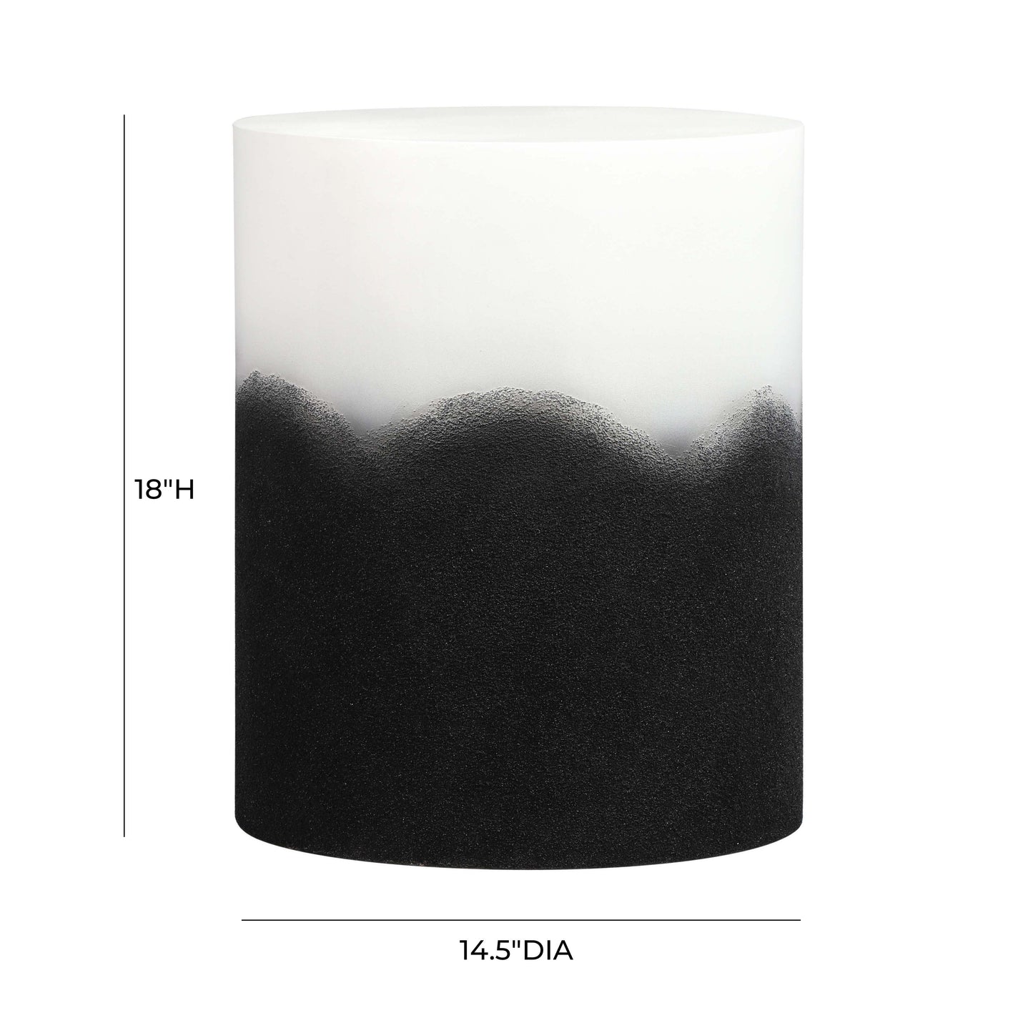 Matra Black and White Side Table Black and White by Tov Furniture