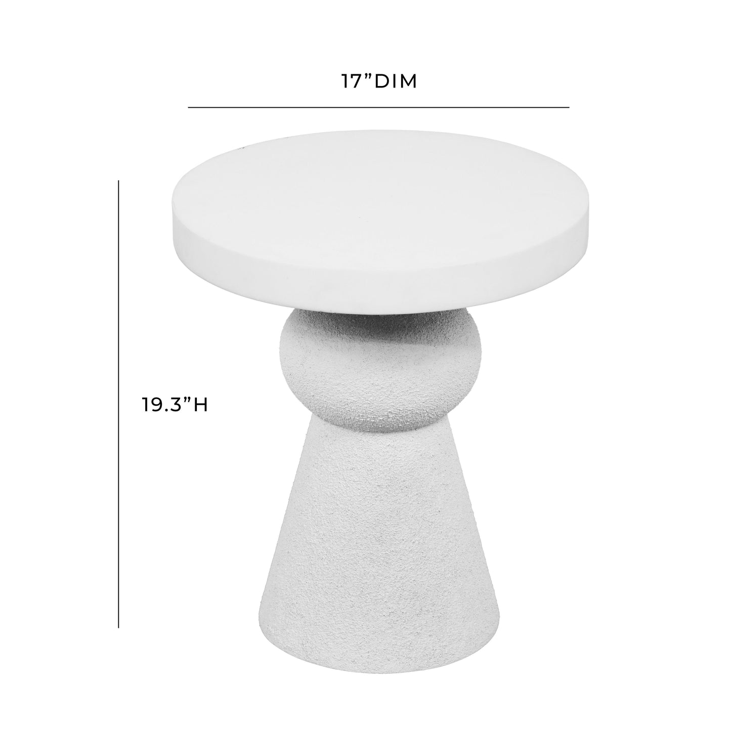 Lupita White Side Table White by Tov Furniture