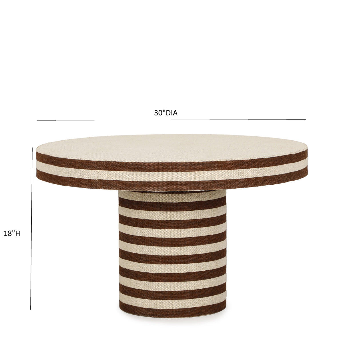 Lyra 30" Natural Striped Cotton Jute Contract-Grade Coffee Table by TOV Furniture – photo 7 of 7