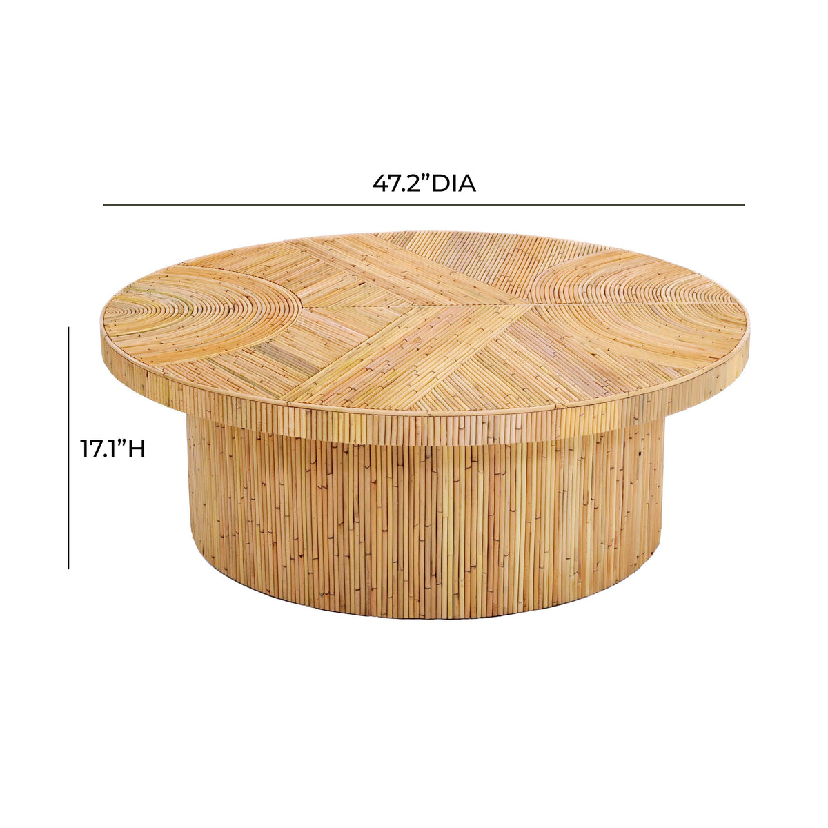 Acadia 47" Rattan Coffee Table by TOV Furniture – photo 7 of 7