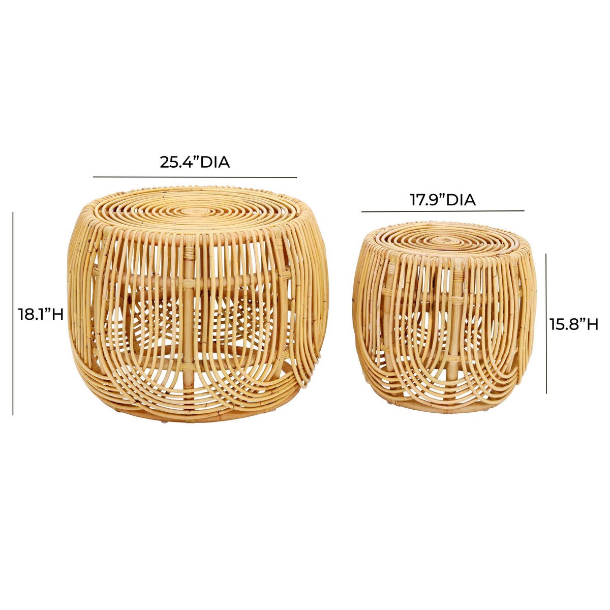 Azrina 2-Piece Rattan Nesting Table Set by TOV Furniture – photo 6 of 6