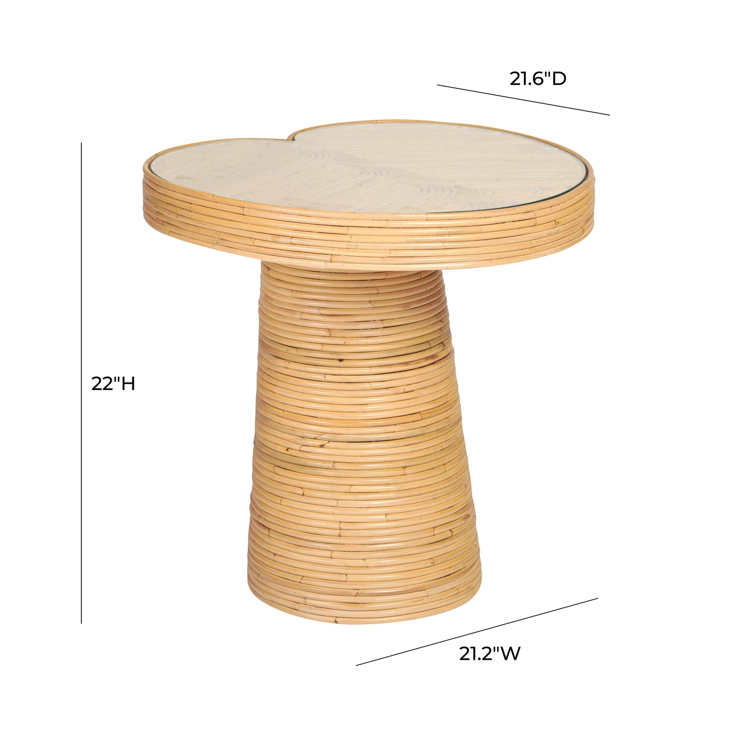 Felicia Lilypad Side Table Natural Tall by Tov Furniture