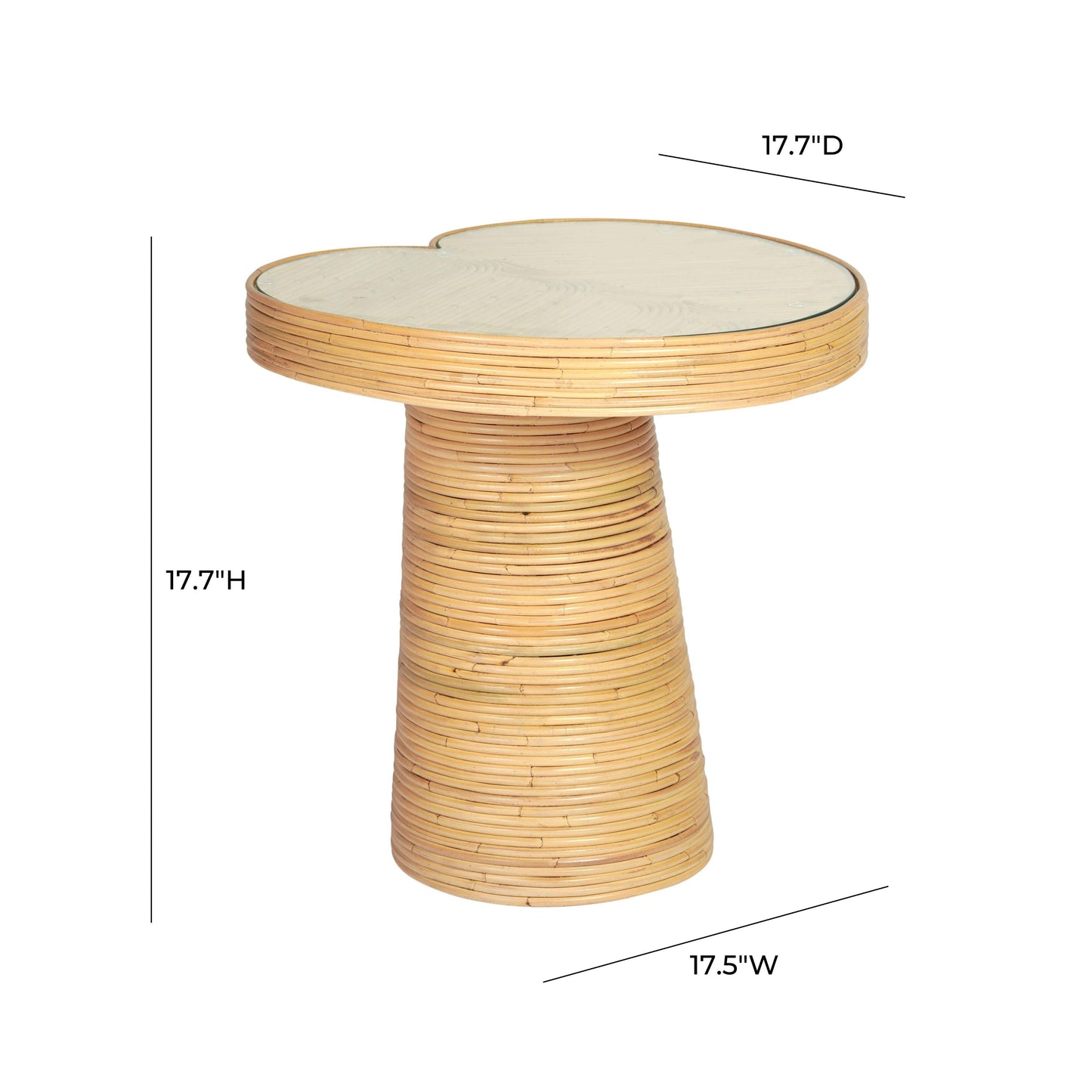 Felicia Lilypad Side Table Natural Short by Tov Furniture