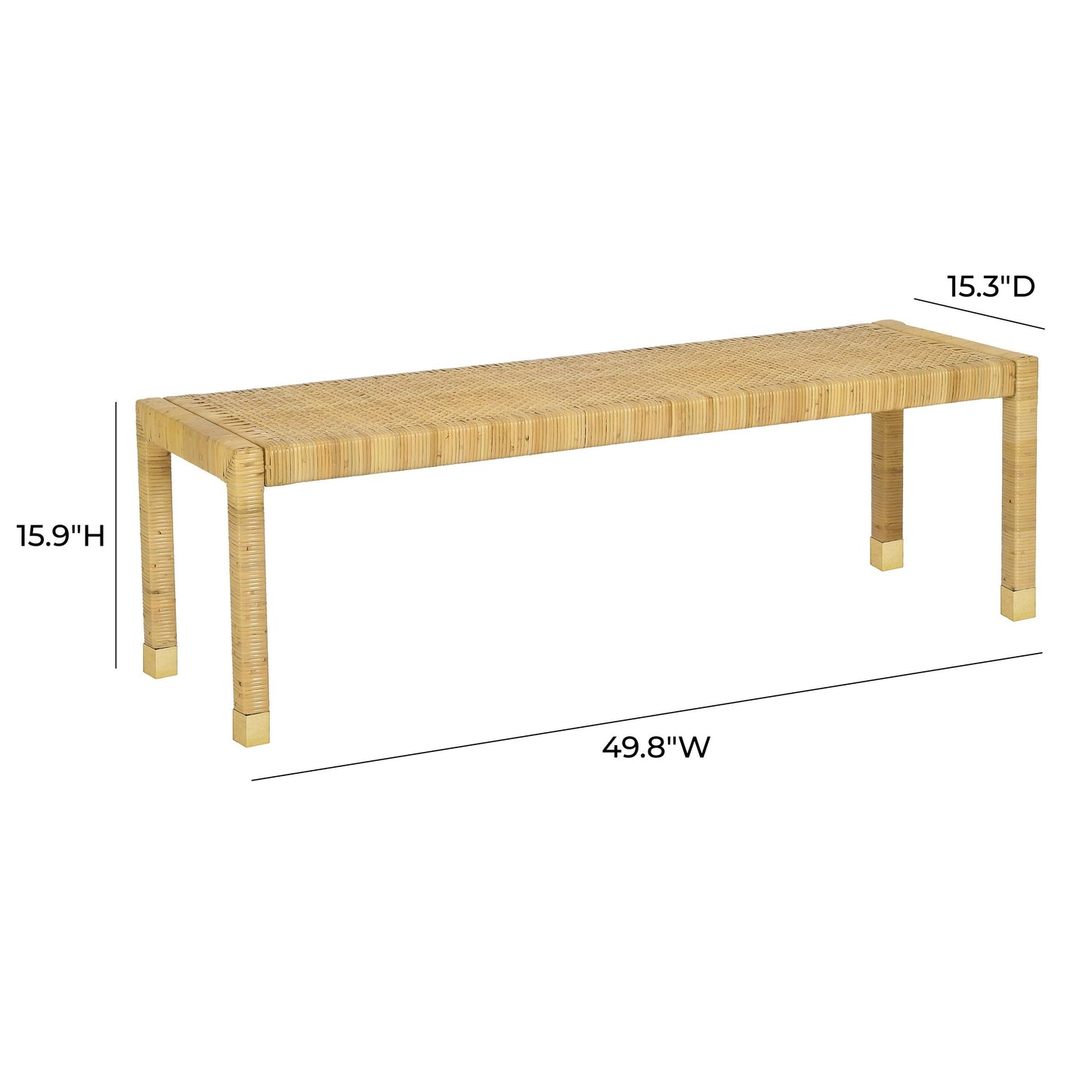 Amara Cream Contract-Grade Linen Bench Cream, Natural by Tov Furniture