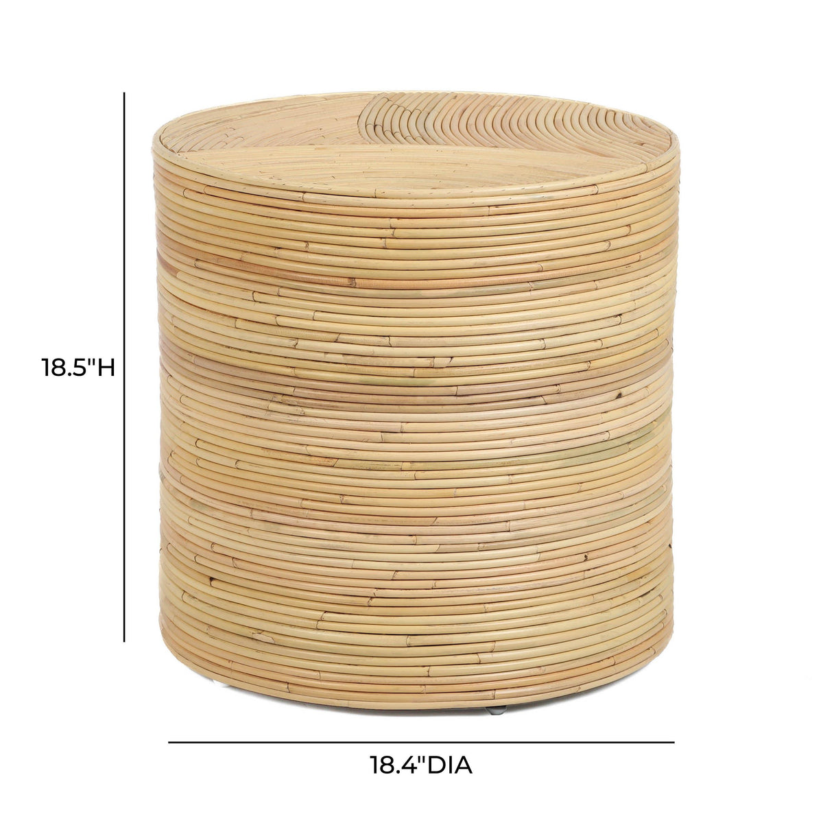 Matea Natural Rattan Arch Side Table by TOV Furniture – photo 7 of 7