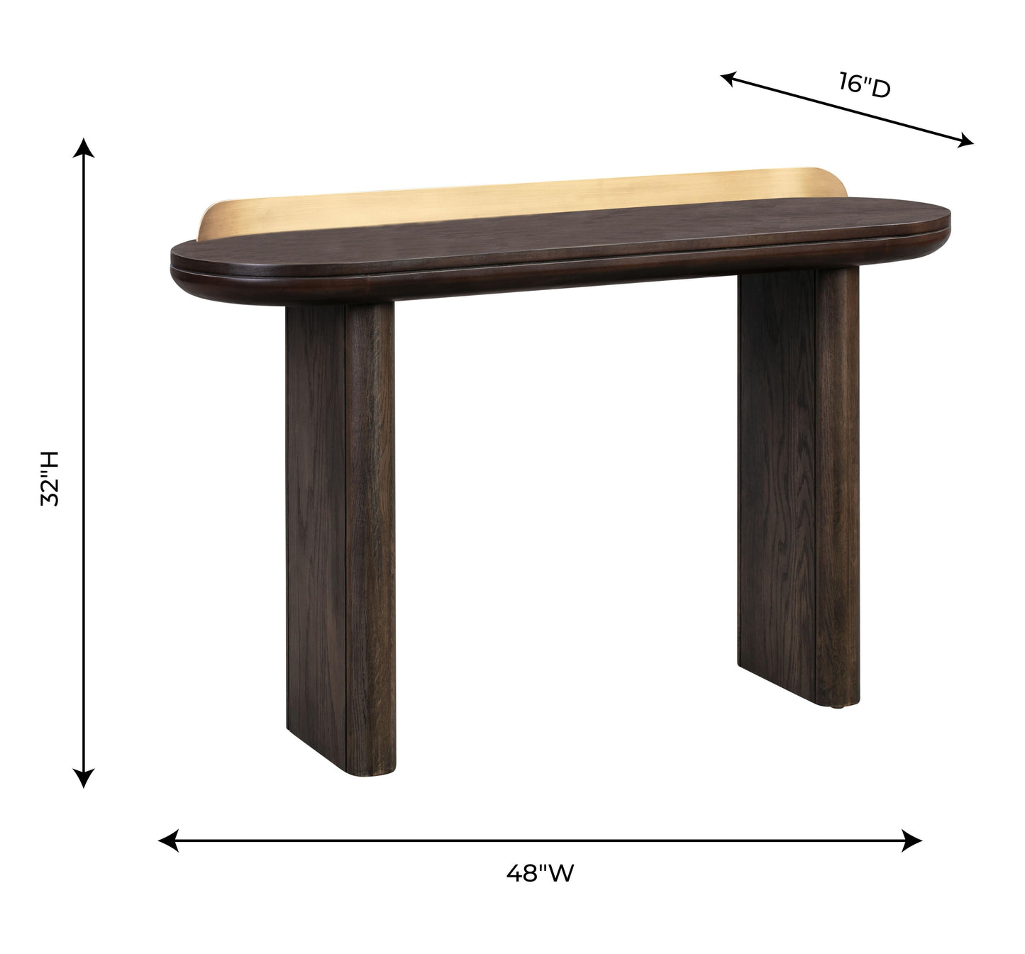 Braden 48" Desk/Console Table Brown by Tov Furniture