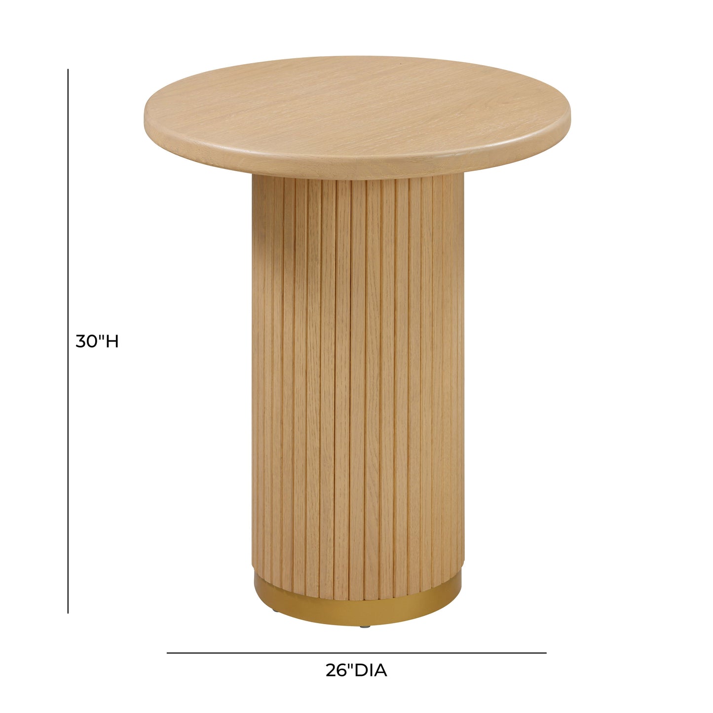 Chelsea Oak Wood Entry Table Natural by Tov Furniture