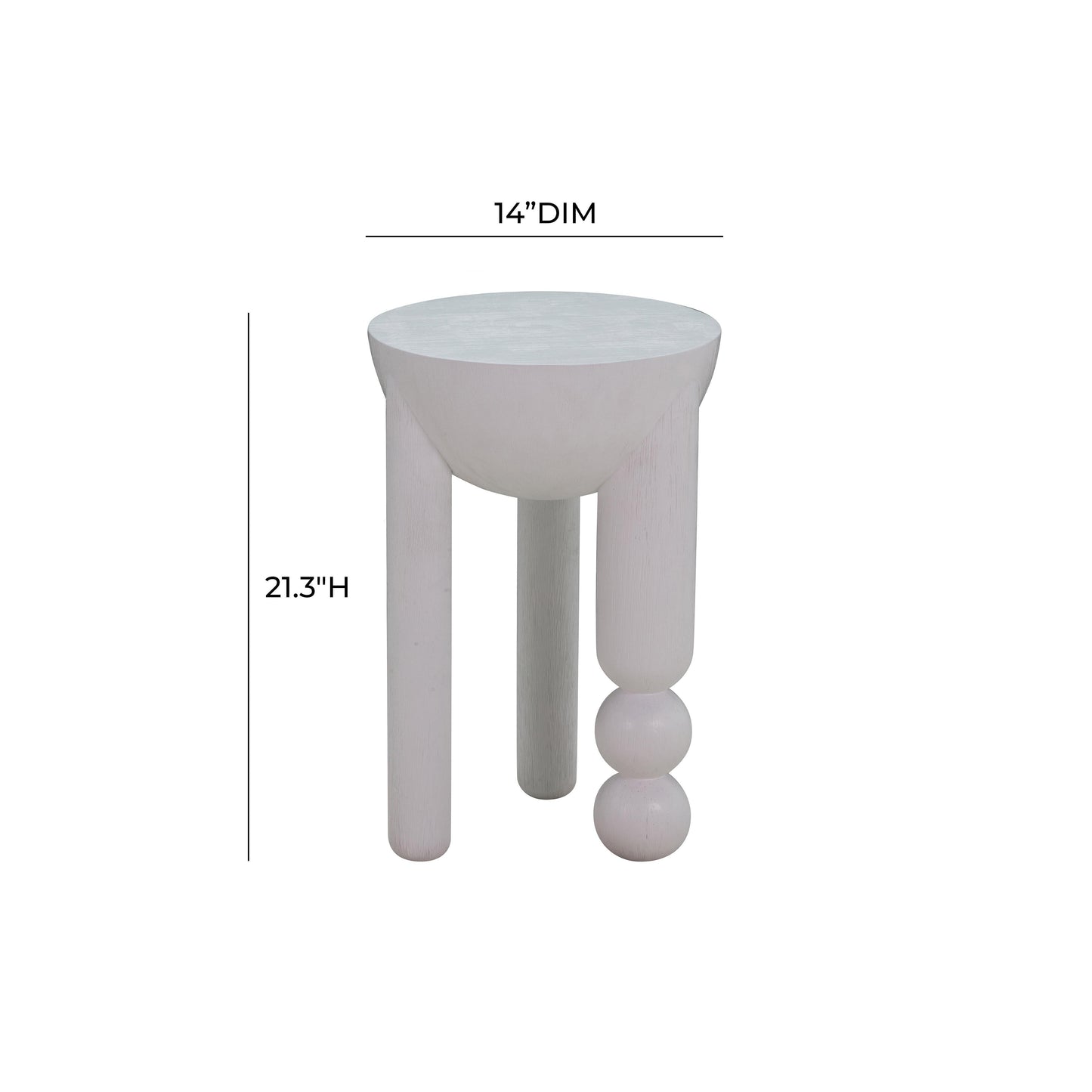 Morse Wooden Accent Table White - ON FINAL SALE by Tov Furniture