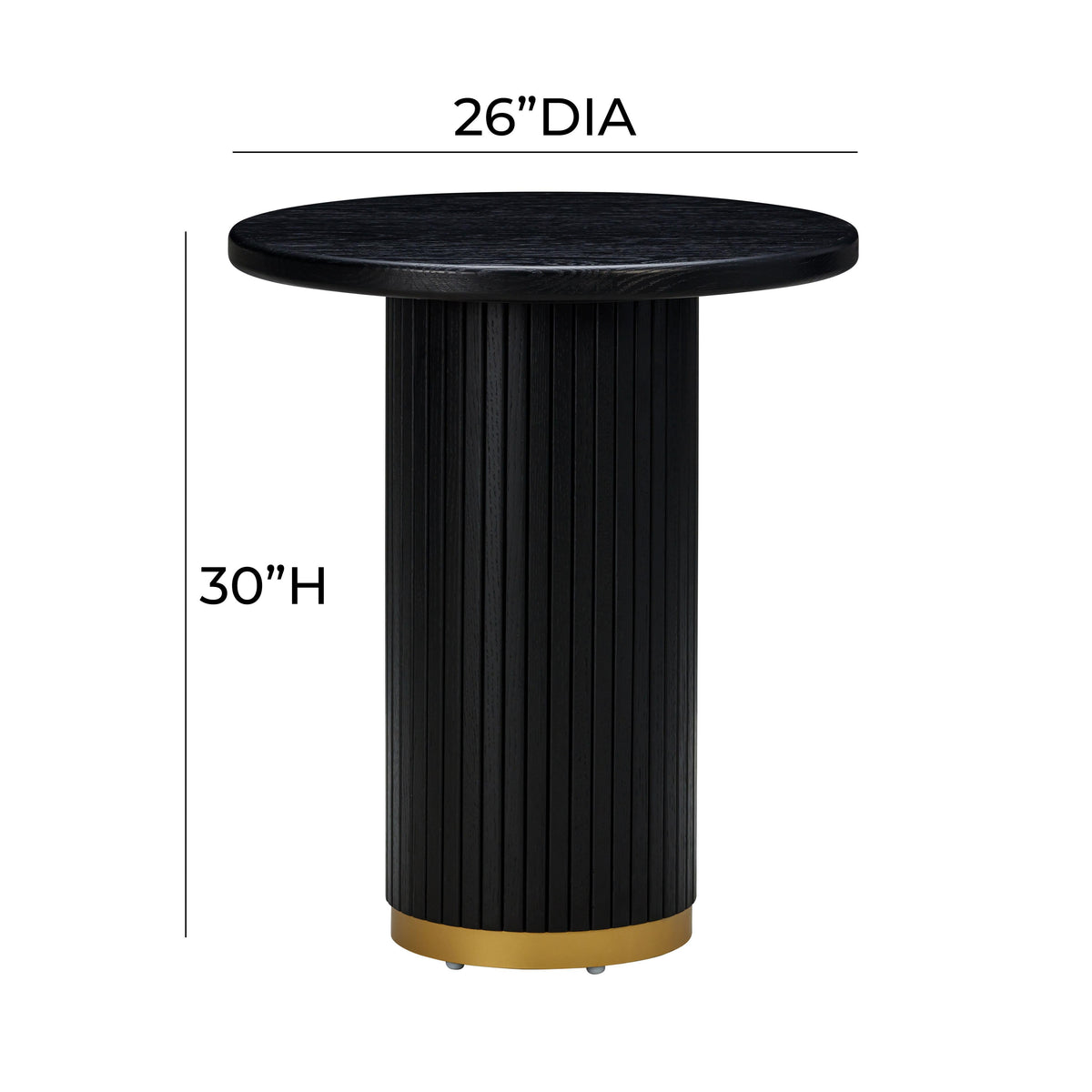 Chelsea Black Oak Entry Table by TOV Furniture – photo 7 of 7