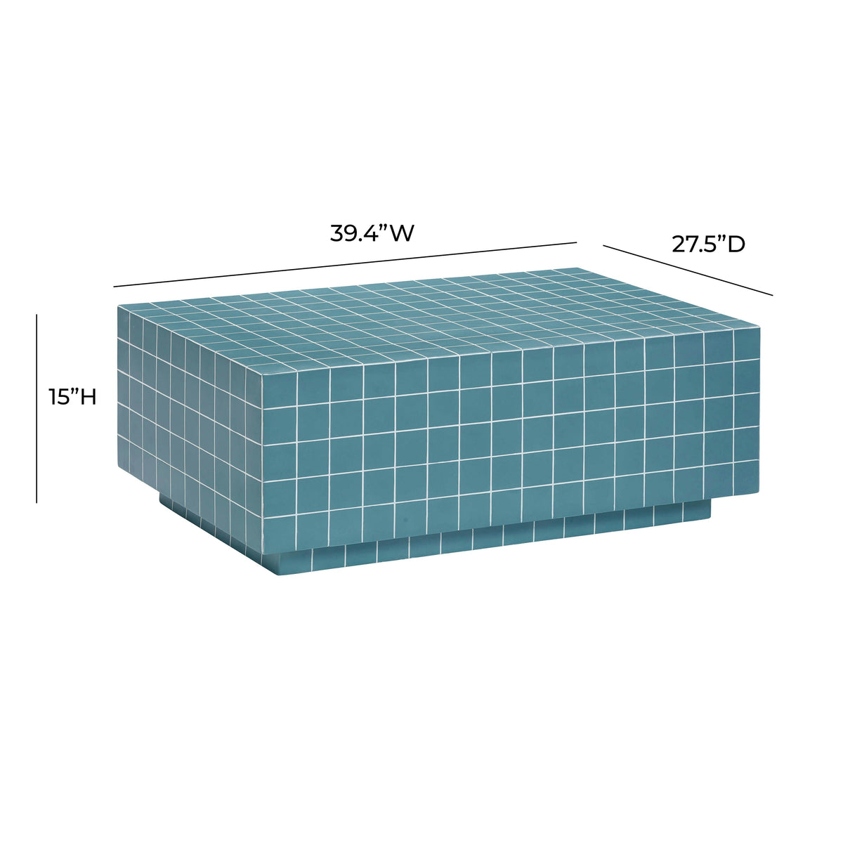 Mixie Blue Tile Indoor / Outdoor Coffee Table by TOV Furniture – photo 7 of 8