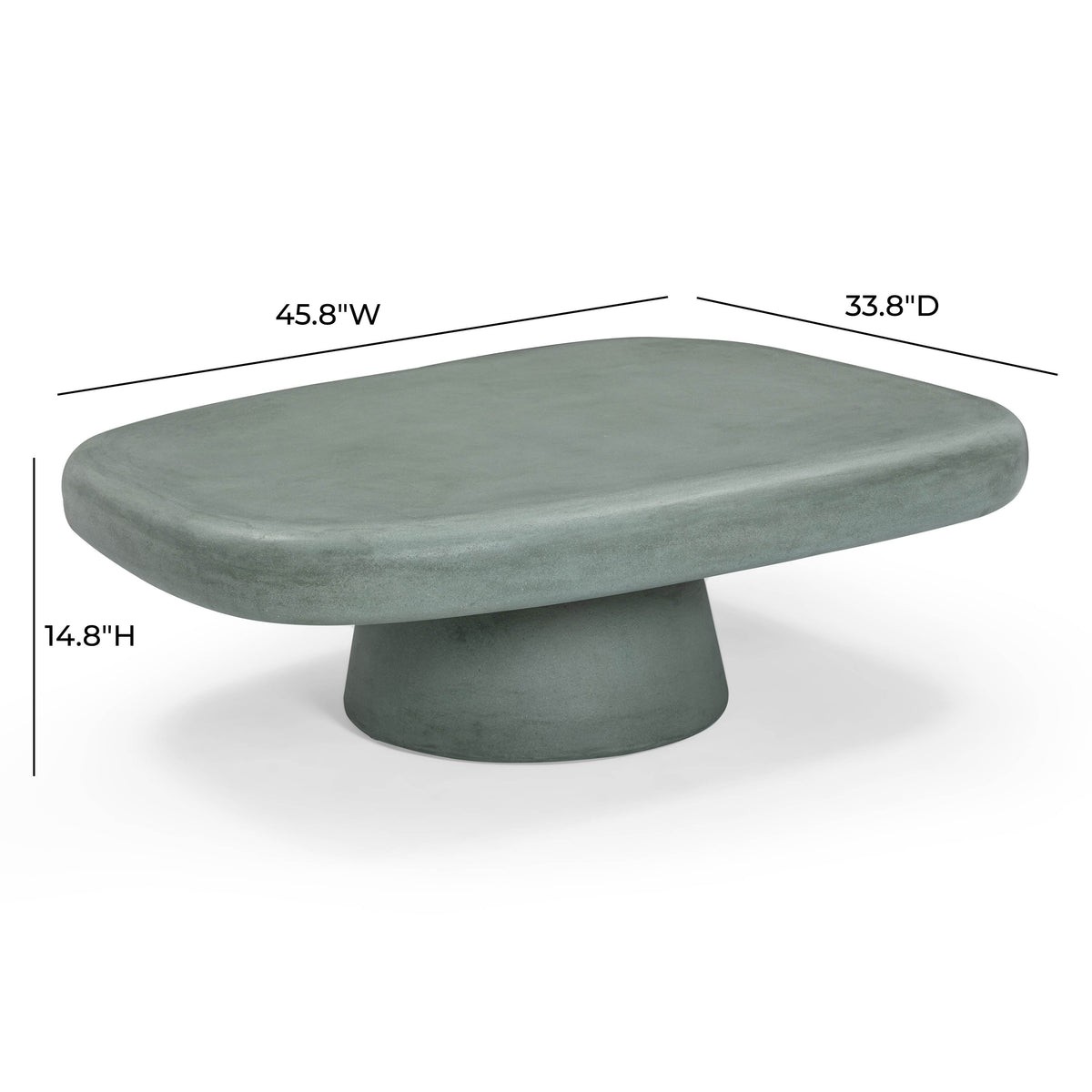 Darial 46" Green Indoor/Outdoor Coffee Table by TOV Furniture – photo 8 of 8