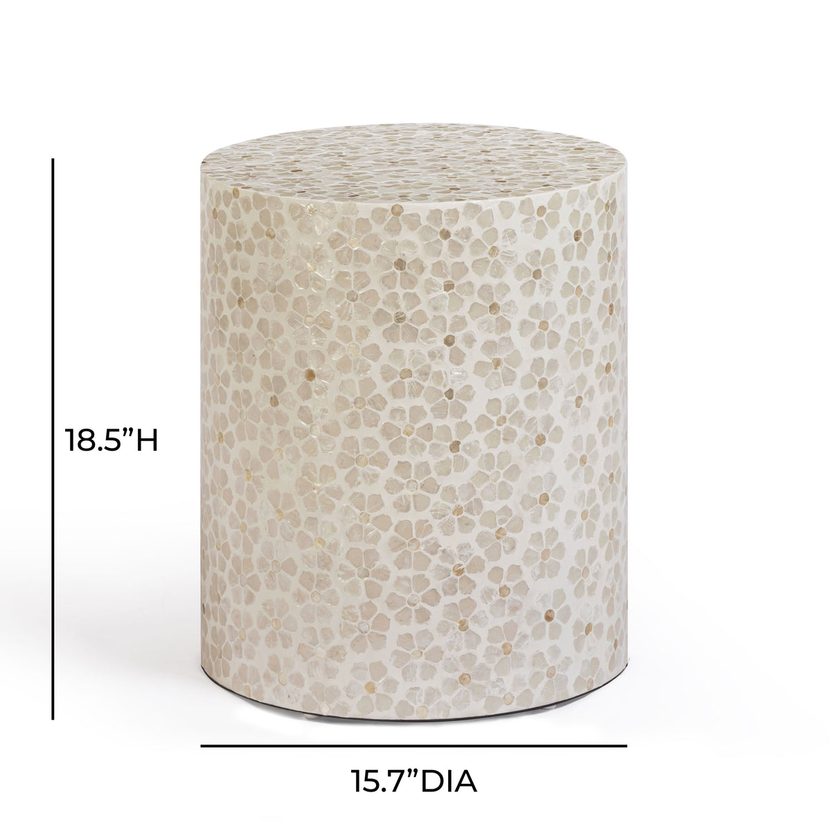 Lorna Stool in Pearl Petal Capiz Shell Motif by TOV Furniture – photo 6 of 6