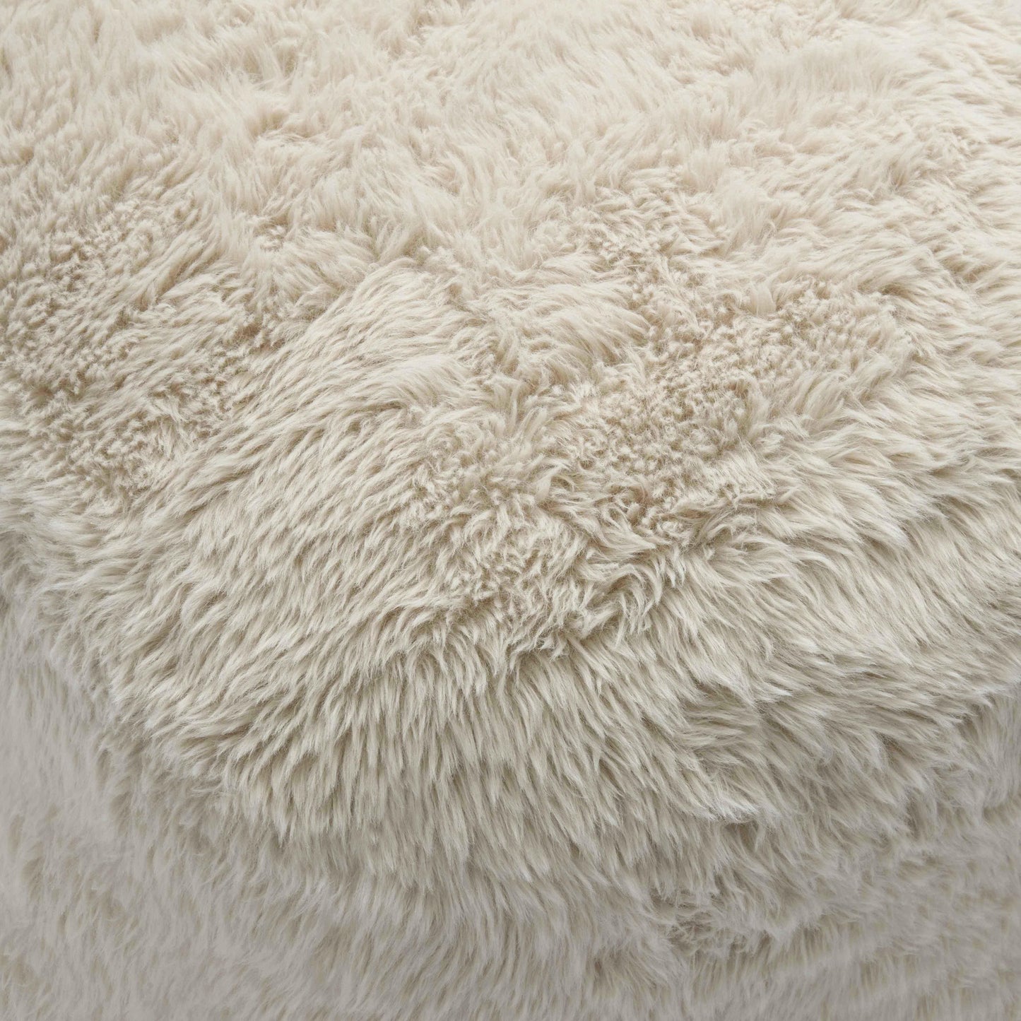 Britt Contract-Grade Vegan Shearling Ottoman Natural by Tov Furniture