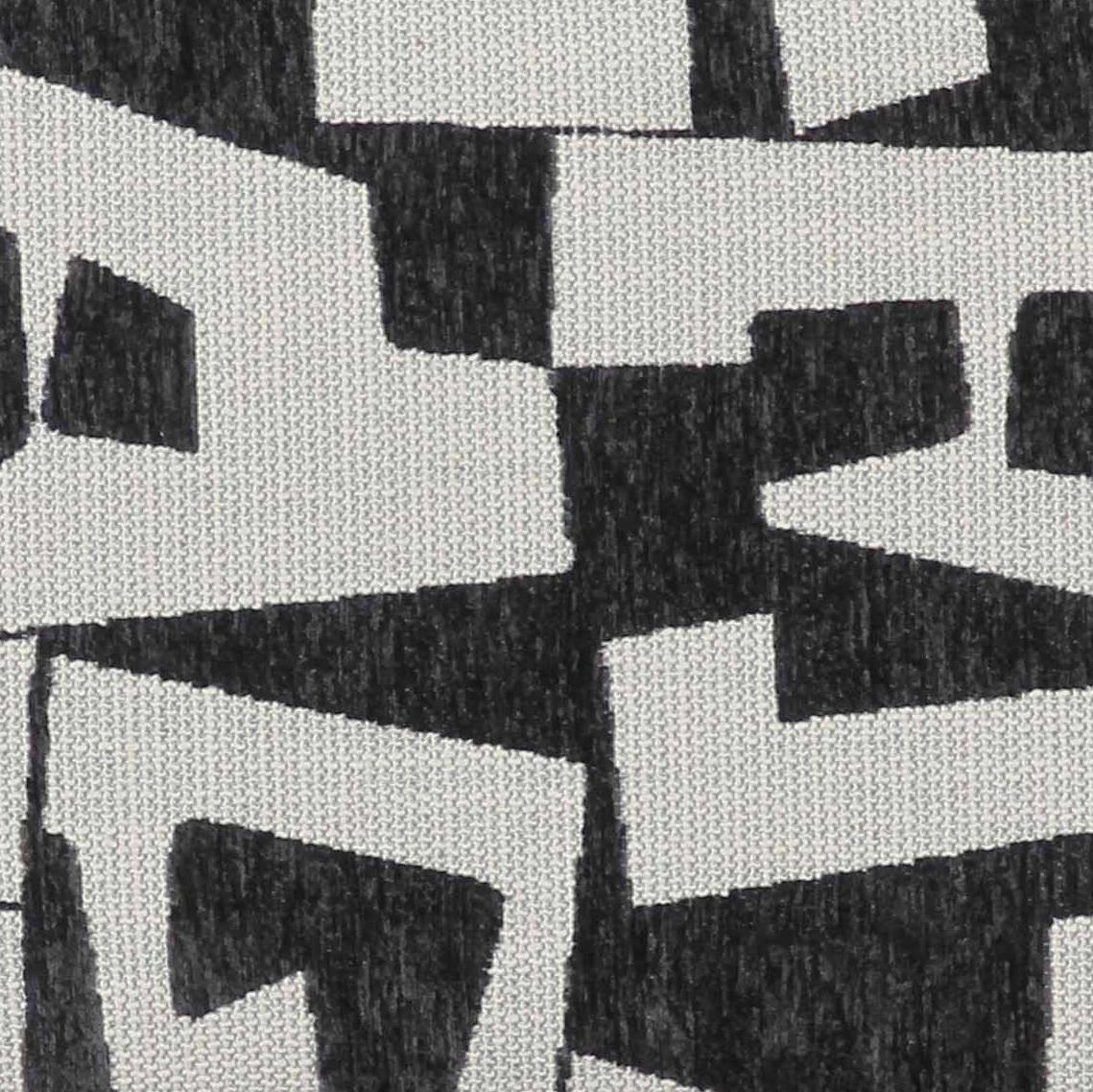 Lena 47" Performance Jacquard Bench Black and White by Tov Furniture