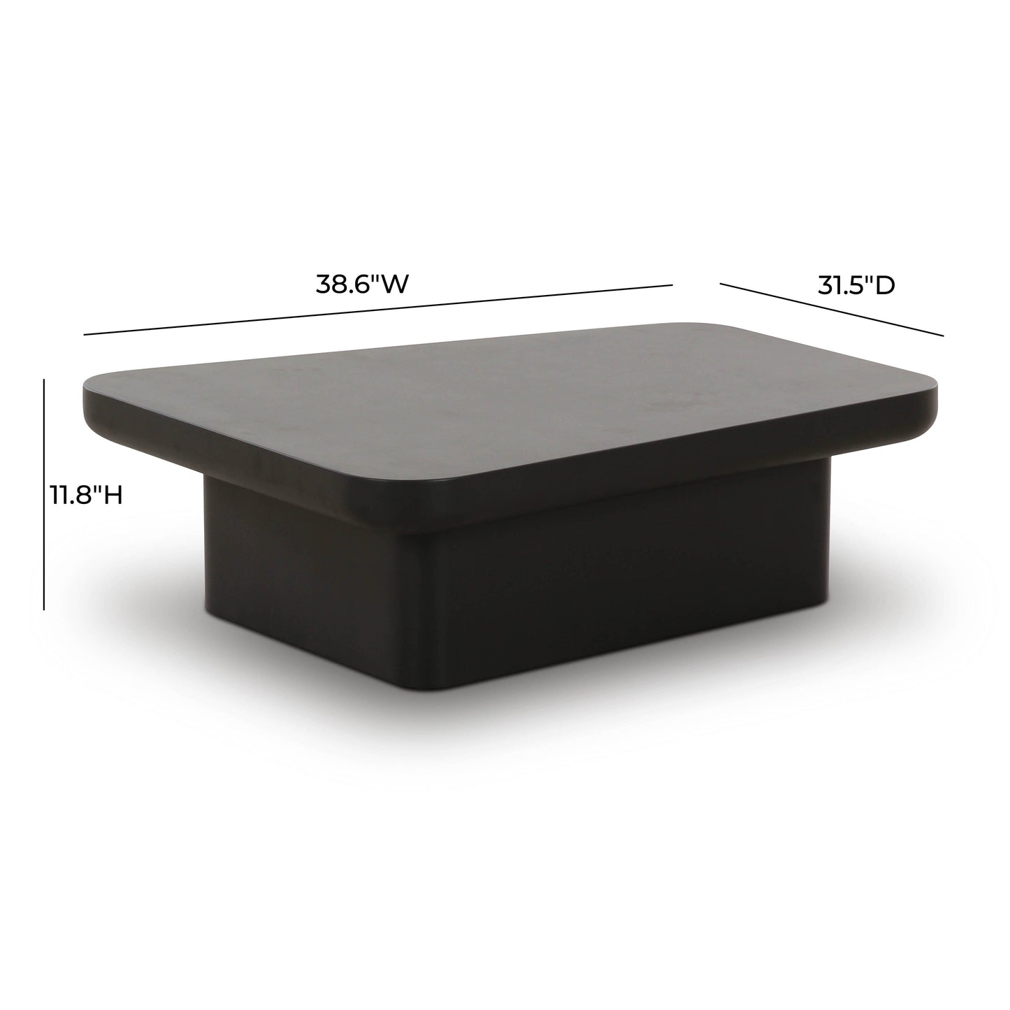 Yoko Black Coffee Table 31 5 38 6 by TOV Oc69134