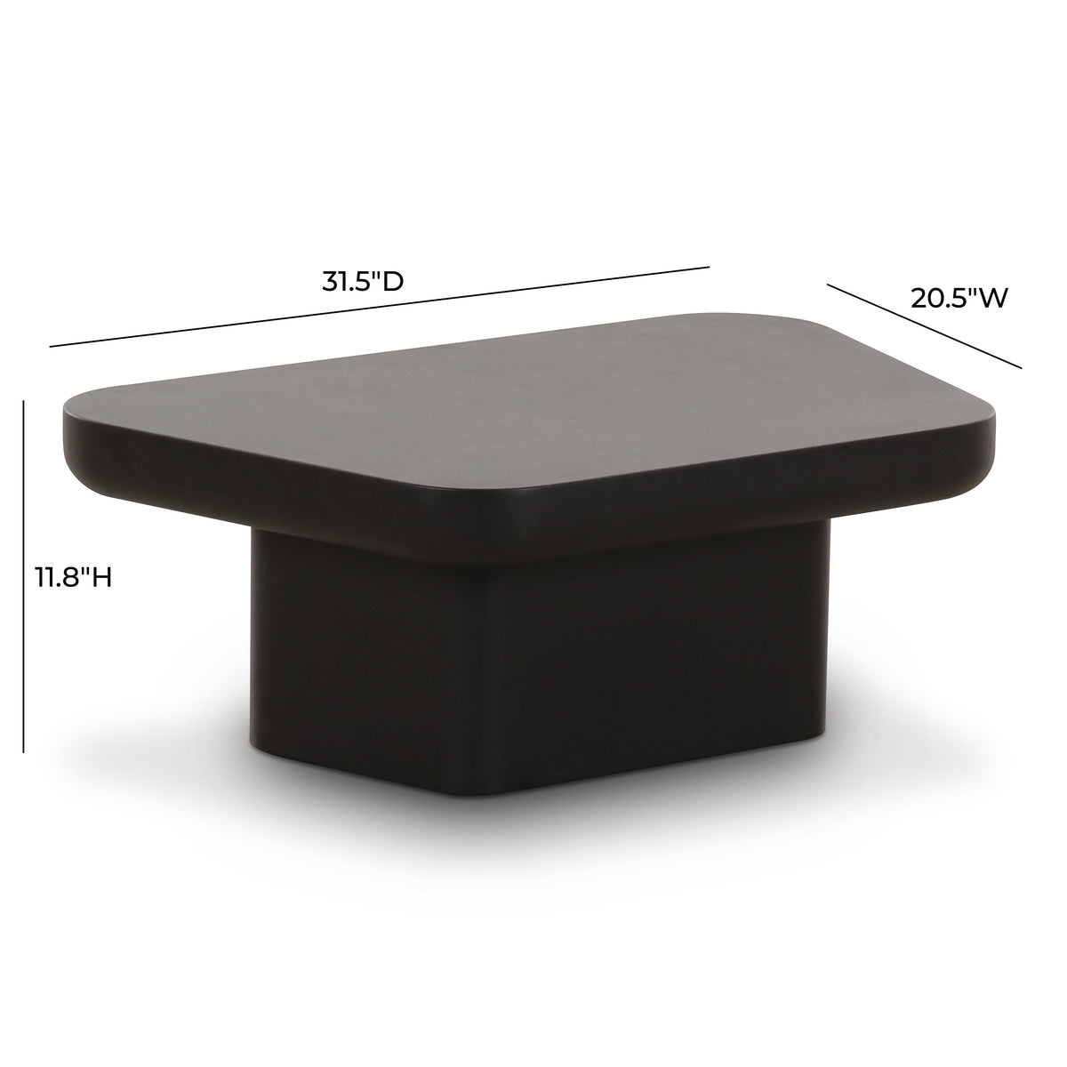 Yoko 32" Black Small Coffee Table by TOV Furniture – photo 7 of 7
