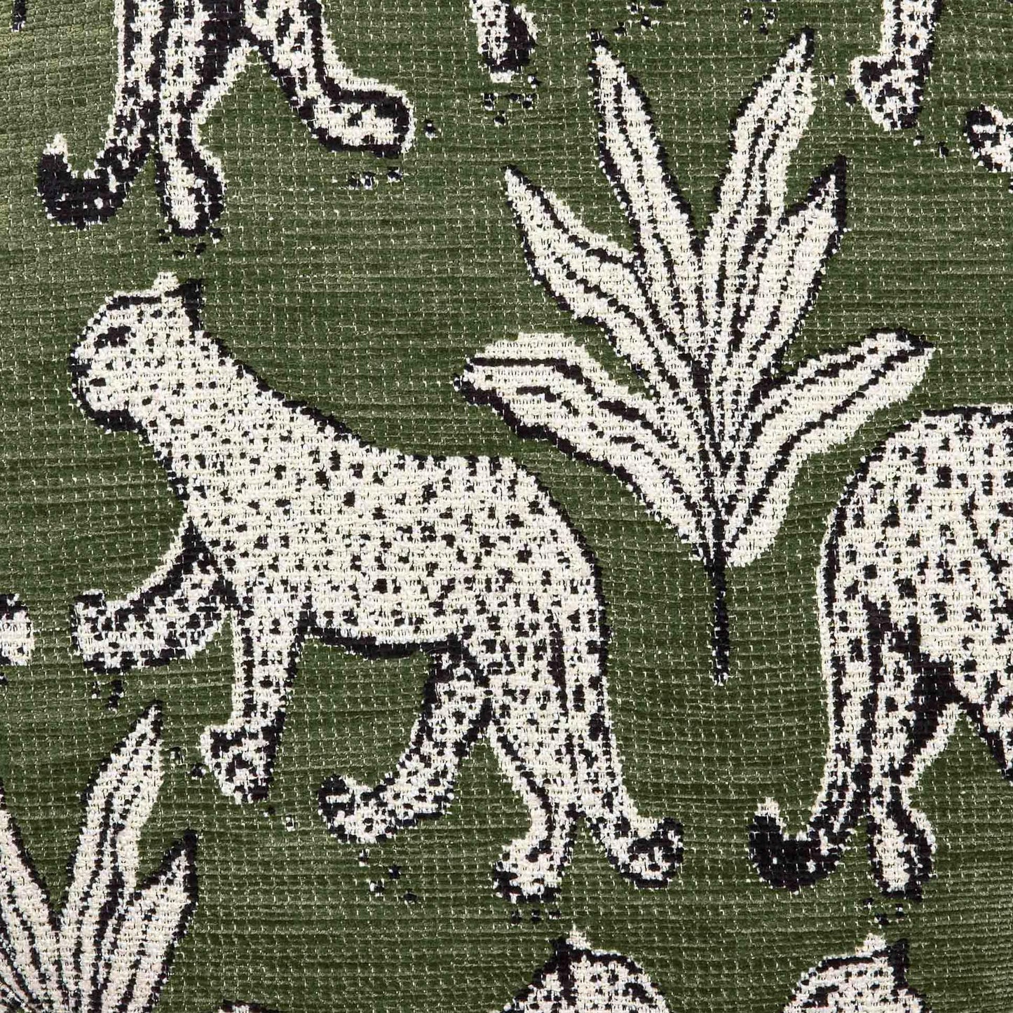 Ollie 48" Olive Green Leopard Jacquard Bench Olive Green by Tov Furniture