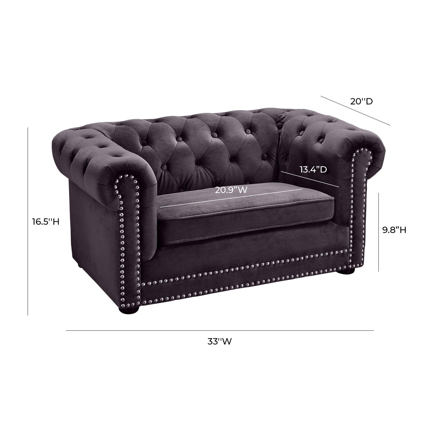 Husky Performance Velvet Pet Grey - ON FINAL SALE by Tov Furniture