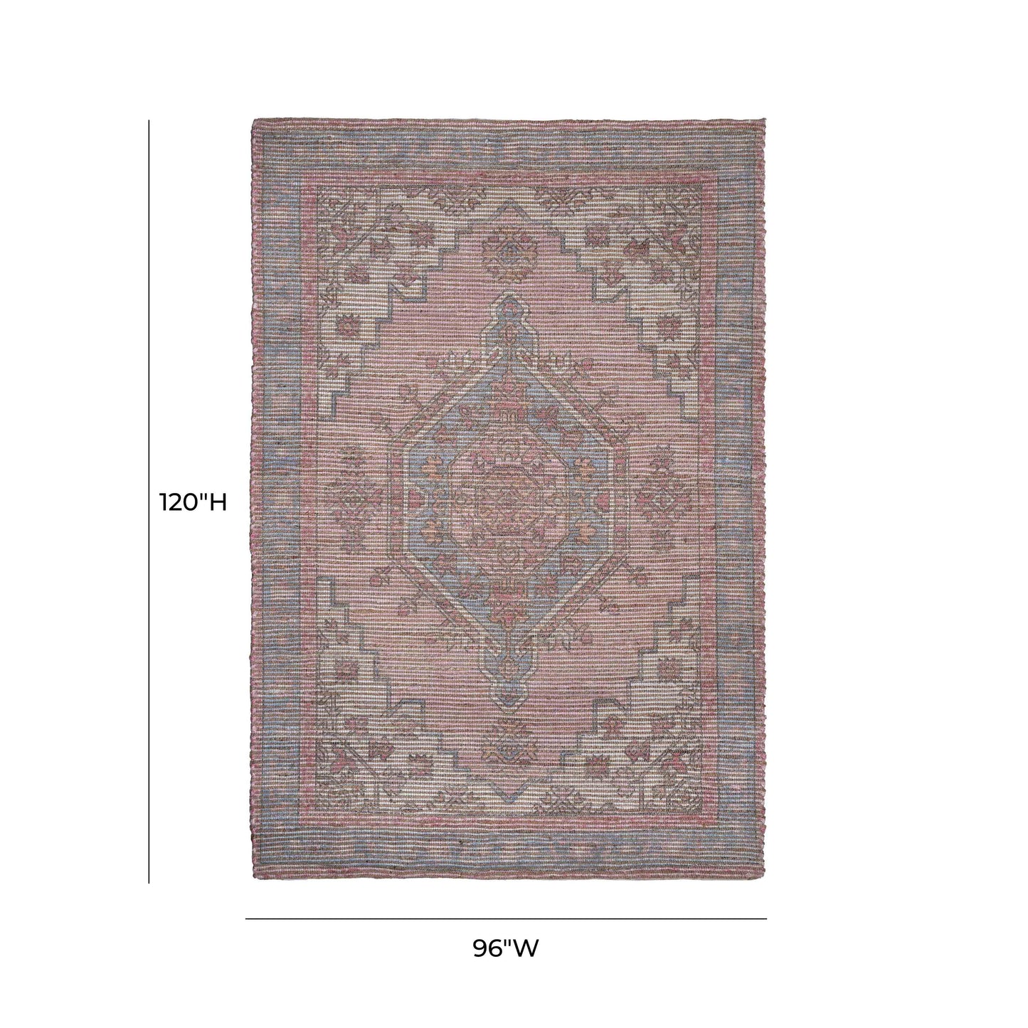 Madra Blush Tone Area Rug Multi, Rust 8' x 10' by Tov Furniture