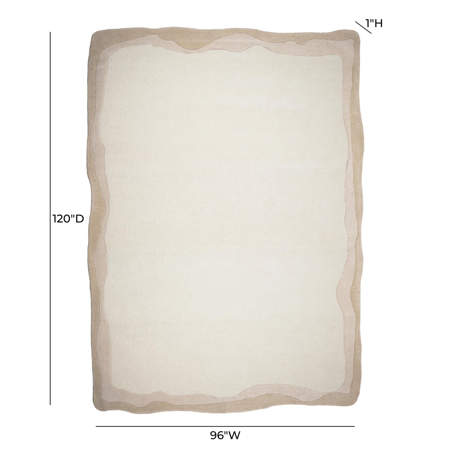 Tarba Rectangular Floor Rug Tan 8' x 10' by Tov Furniture