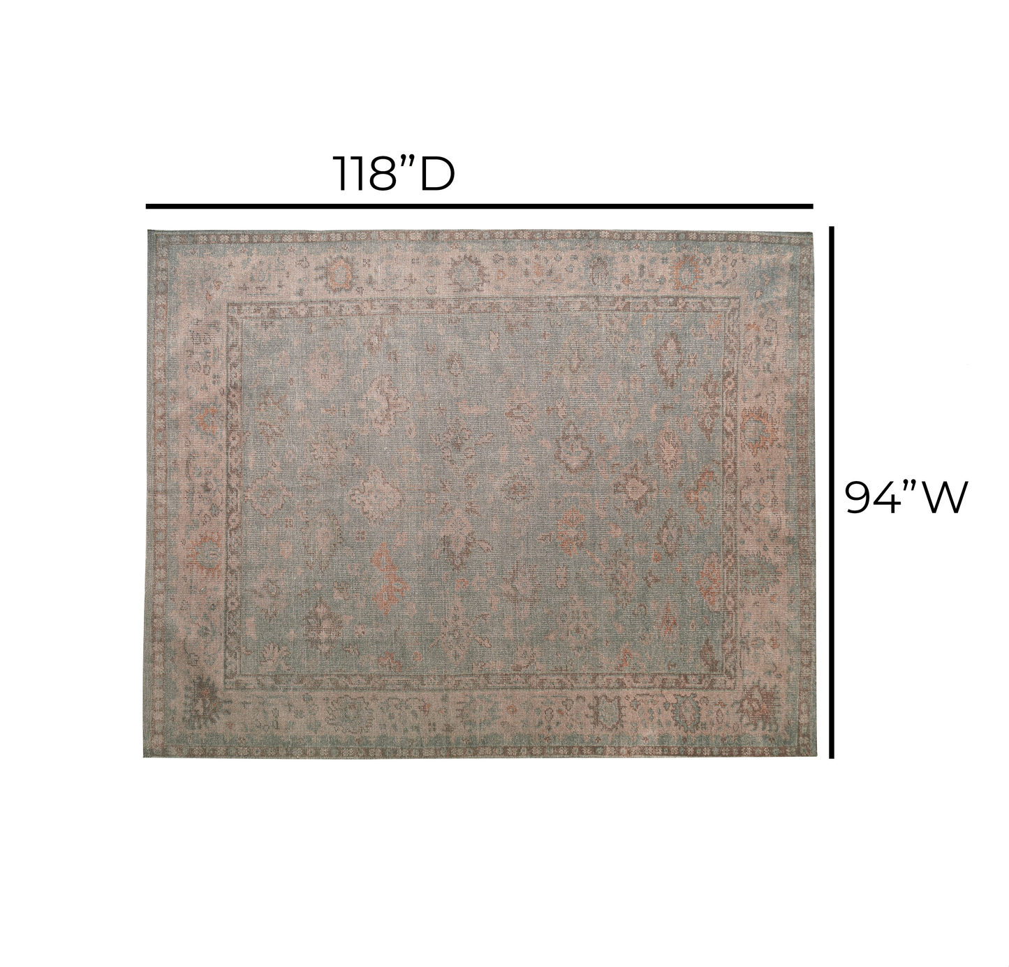 Roni Area Rug Multi 7'9" x 10' by Tov Furniture