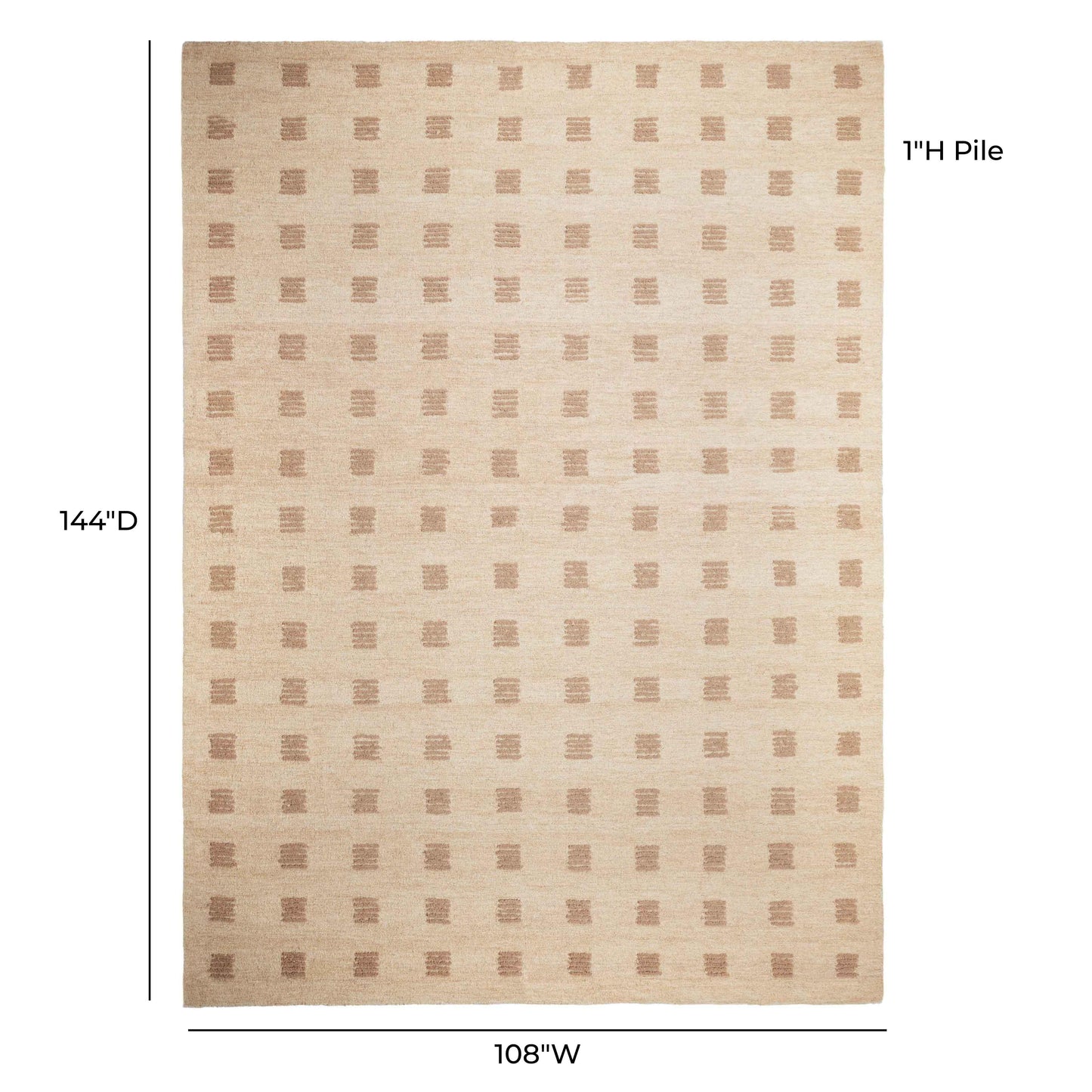 Hari Natural Hand-Tufted Rug Natural 9' x 12' by Tov Furniture