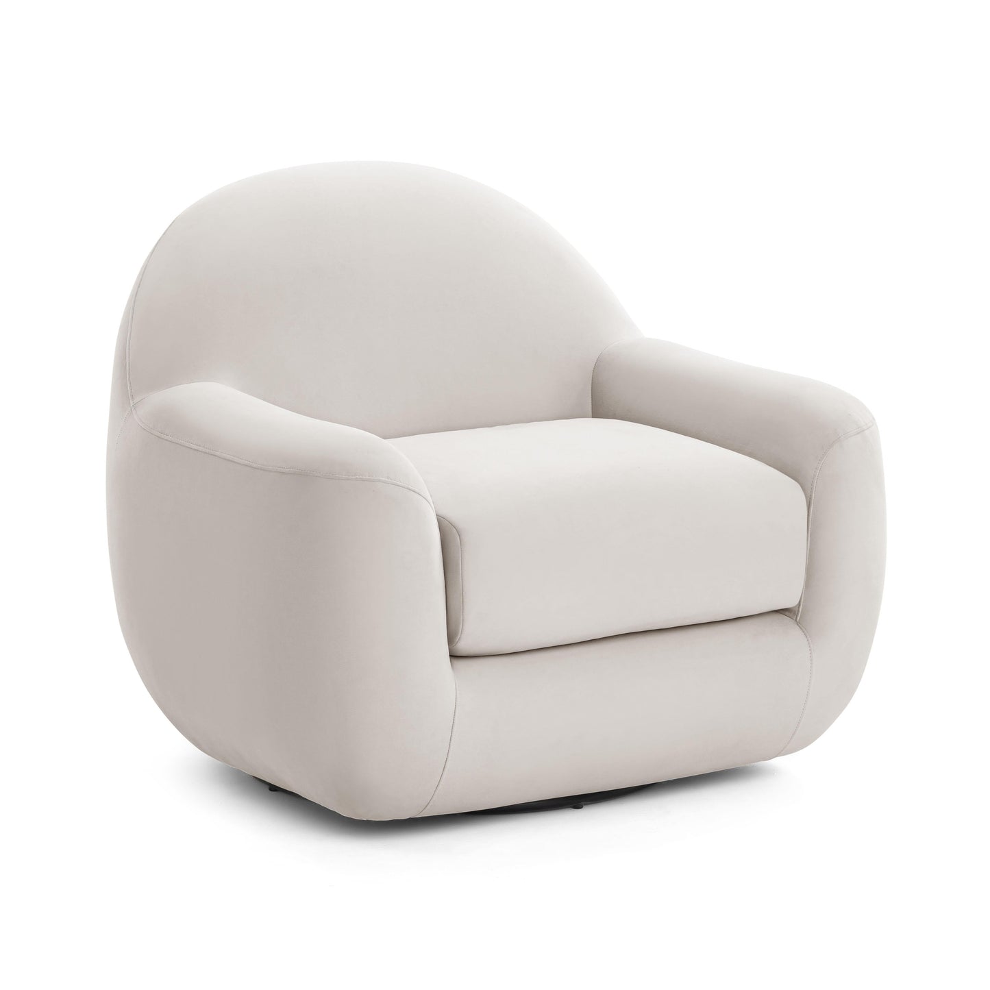 Tiago Velvet Swivel Chair by TOV S54414