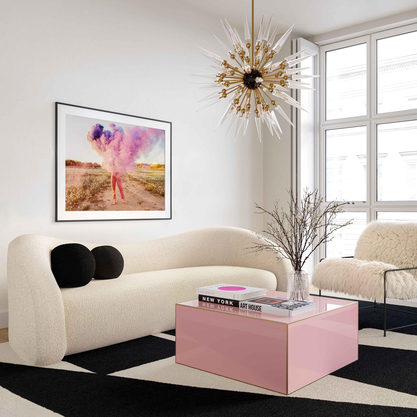 Kimi Genuine Sheepskin Accent Chair Natural by Tov Furniture