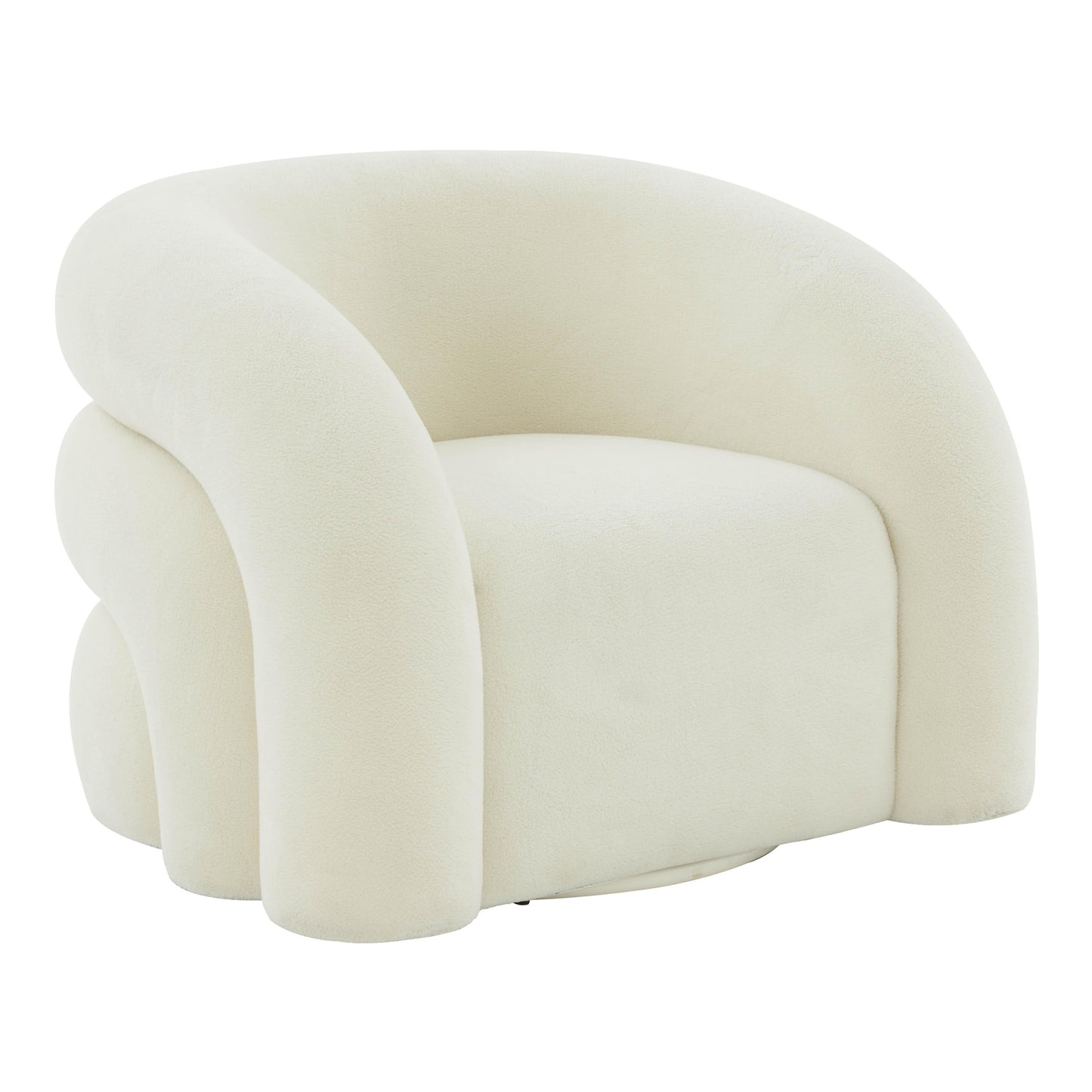 Slipper Upholstered Swivel Chair by TOV S68573